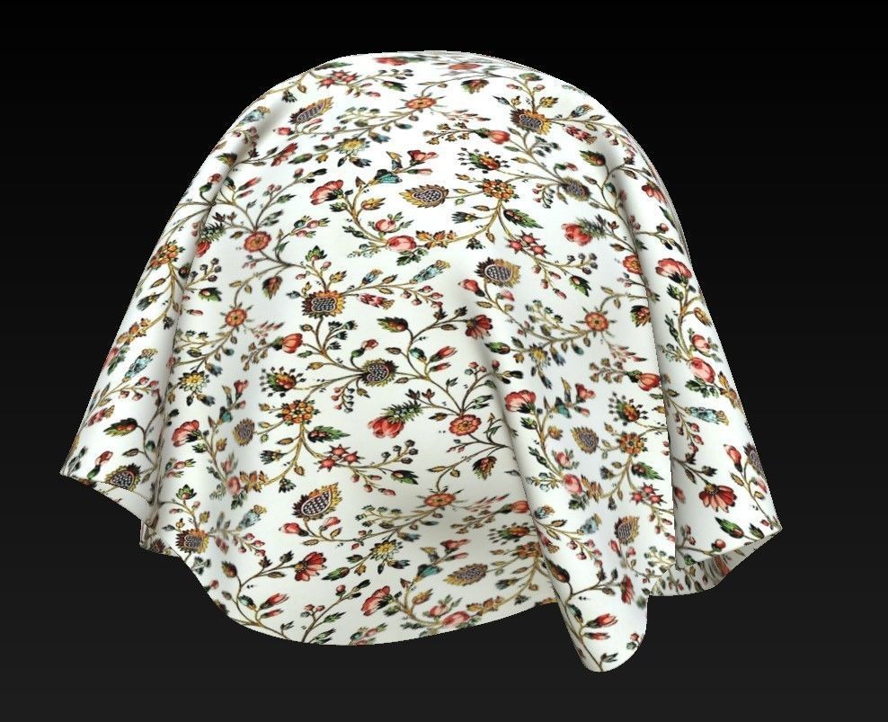 10 Fabric Patterns Seamless and Tileable Vol 8 Low-poly 3D model_9