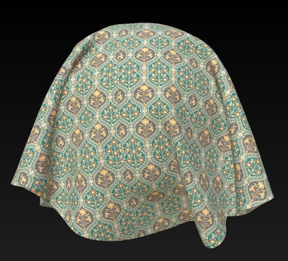 10 Fabric Patterns Seamless and Tileable Vol 8 Low-poly 3D model_6