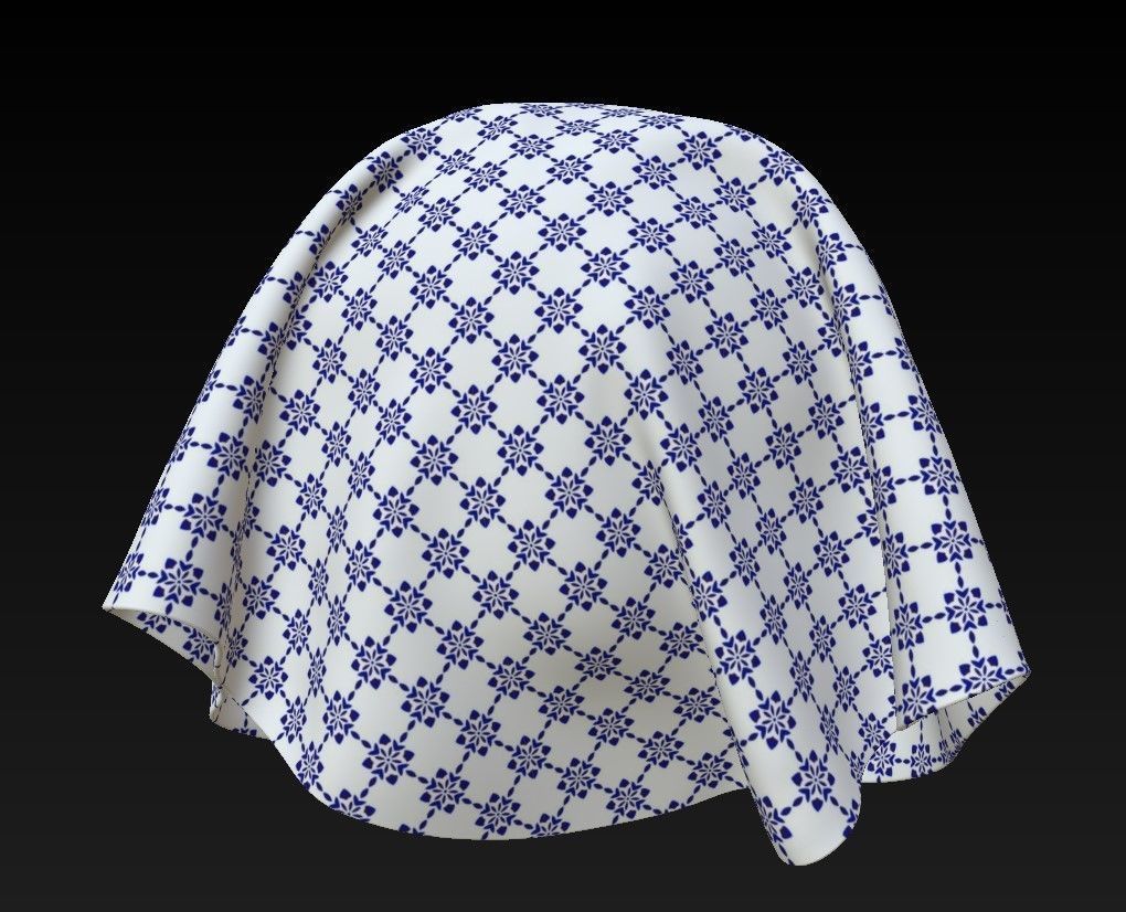 10 Fabric Patterns Seamless and Tileable Vol 8 Low-poly 3D model_3