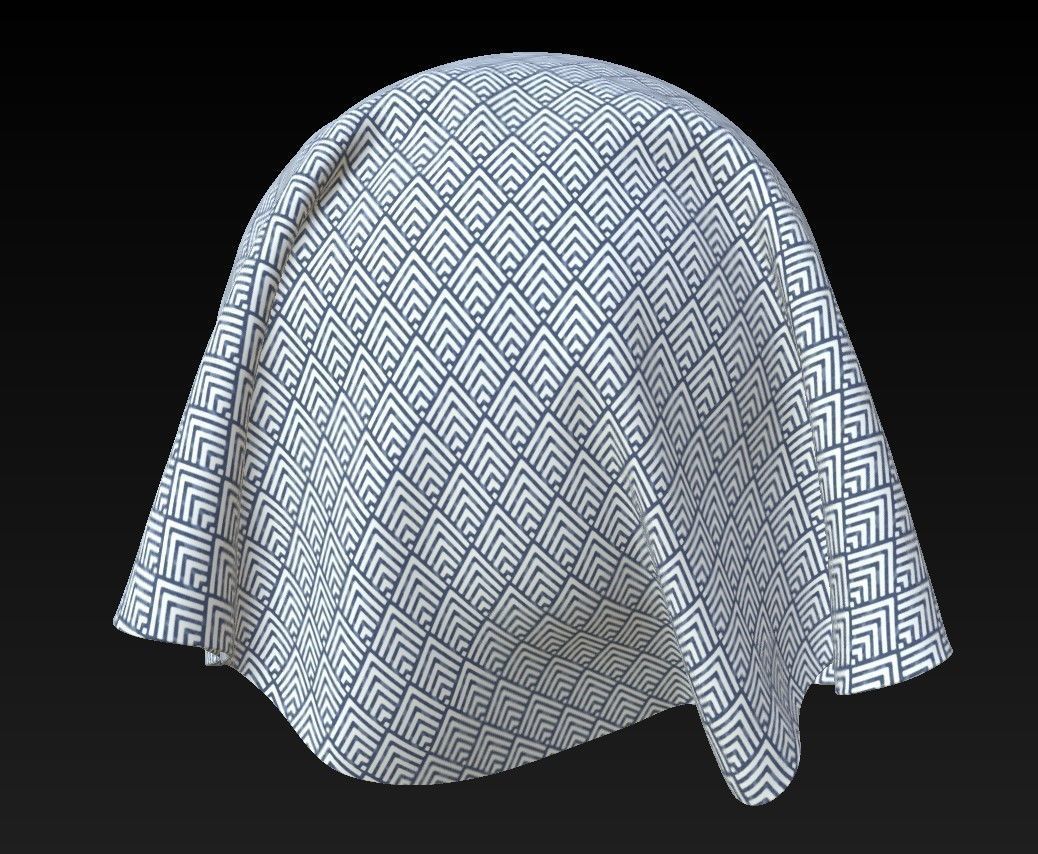 10 Fabric Patterns Seamless and Tileable Vol 8 Low-poly 3D model_1