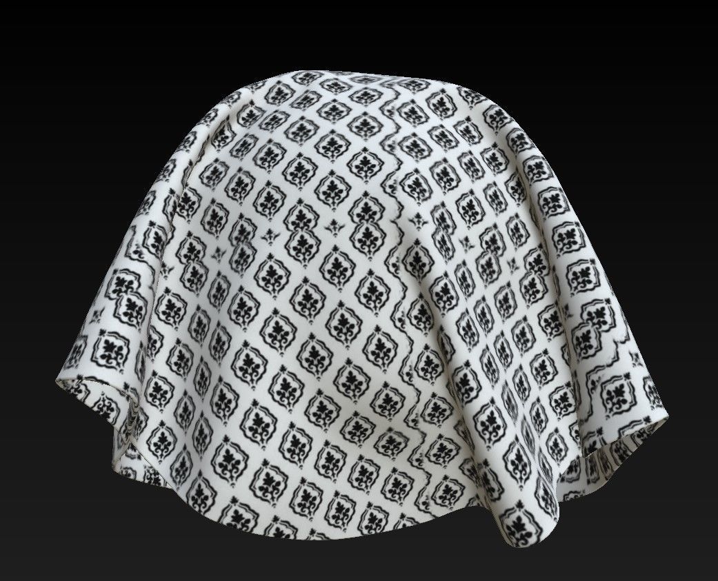 10 Fabric Patterns Seamless and Tileable Vol 8 Low-poly 3D model_5