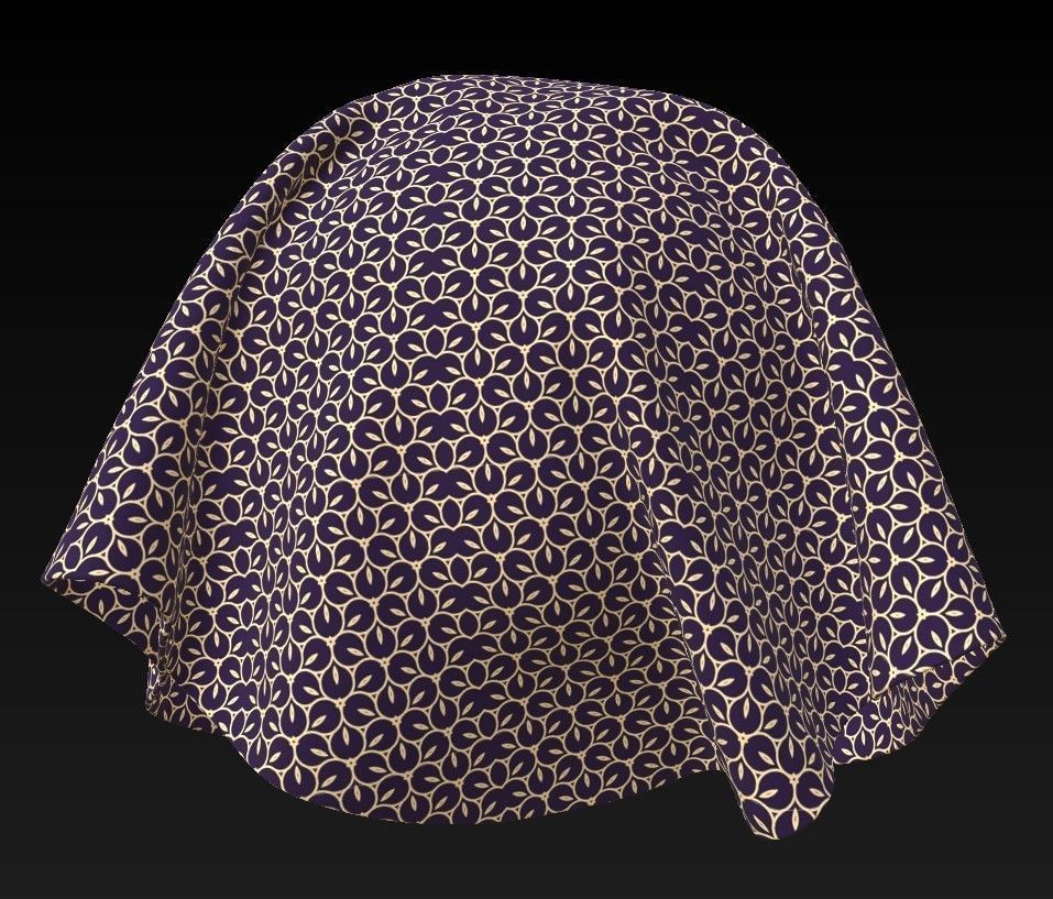 10 Fabric Patterns Seamless and Tileable Vol 8 Low-poly 3D model_10