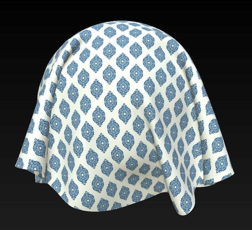 10 Fabric Patterns Seamless and Tileable Vol 8 Low-poly 3D model_8