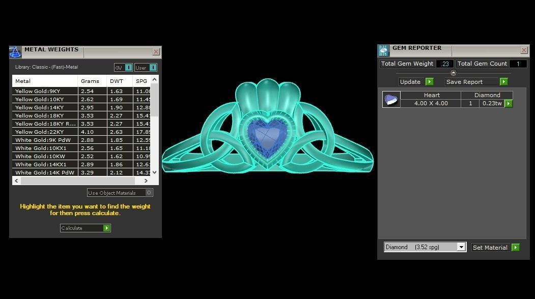 Engagement Wedding Solitaire Heart Ring 3D print model_3