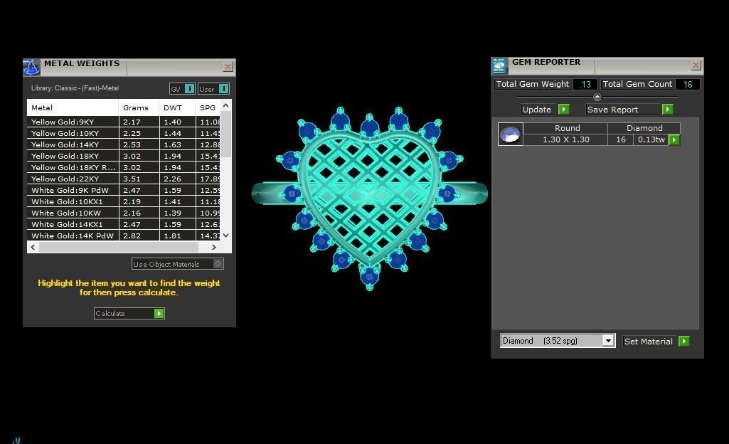 Engagement Wedding Solitaire Heart Ring 3D print model_3