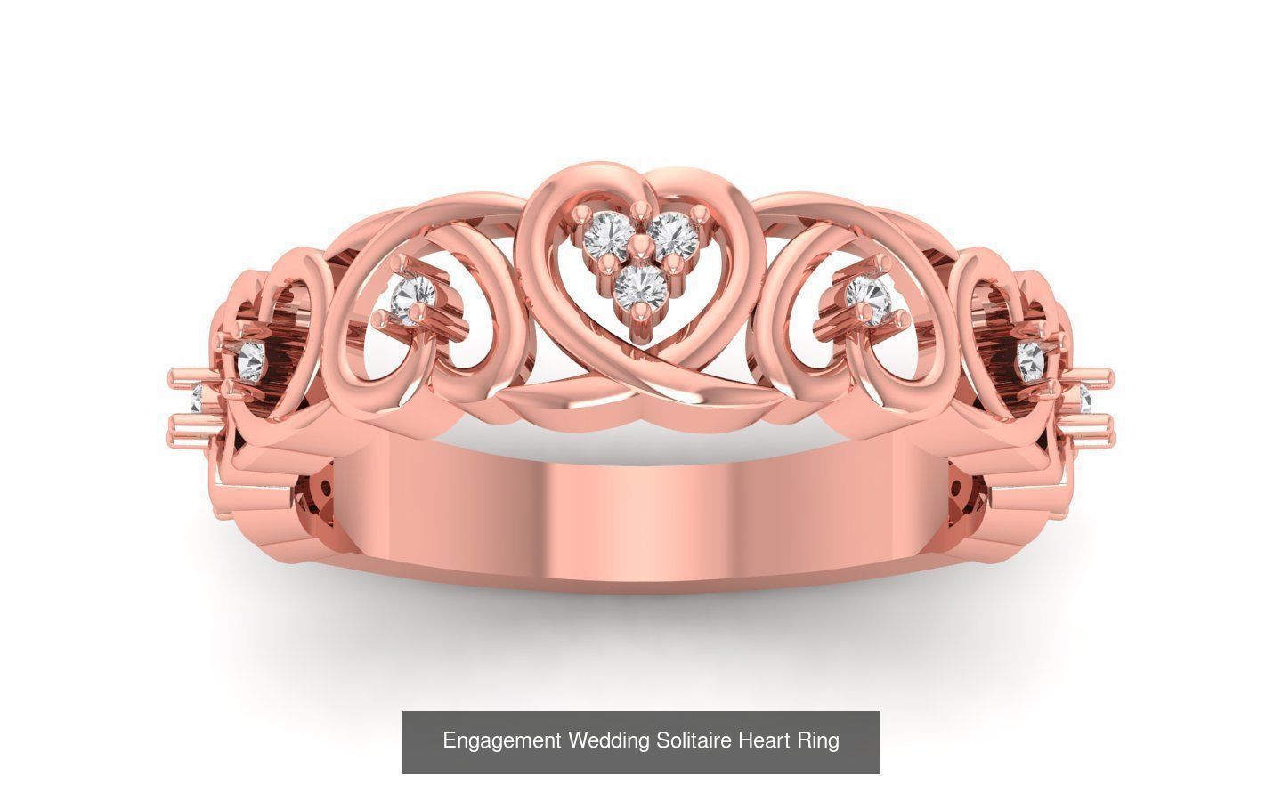 27 Engagement Wedding Solitaire Heart Rings Collection _19