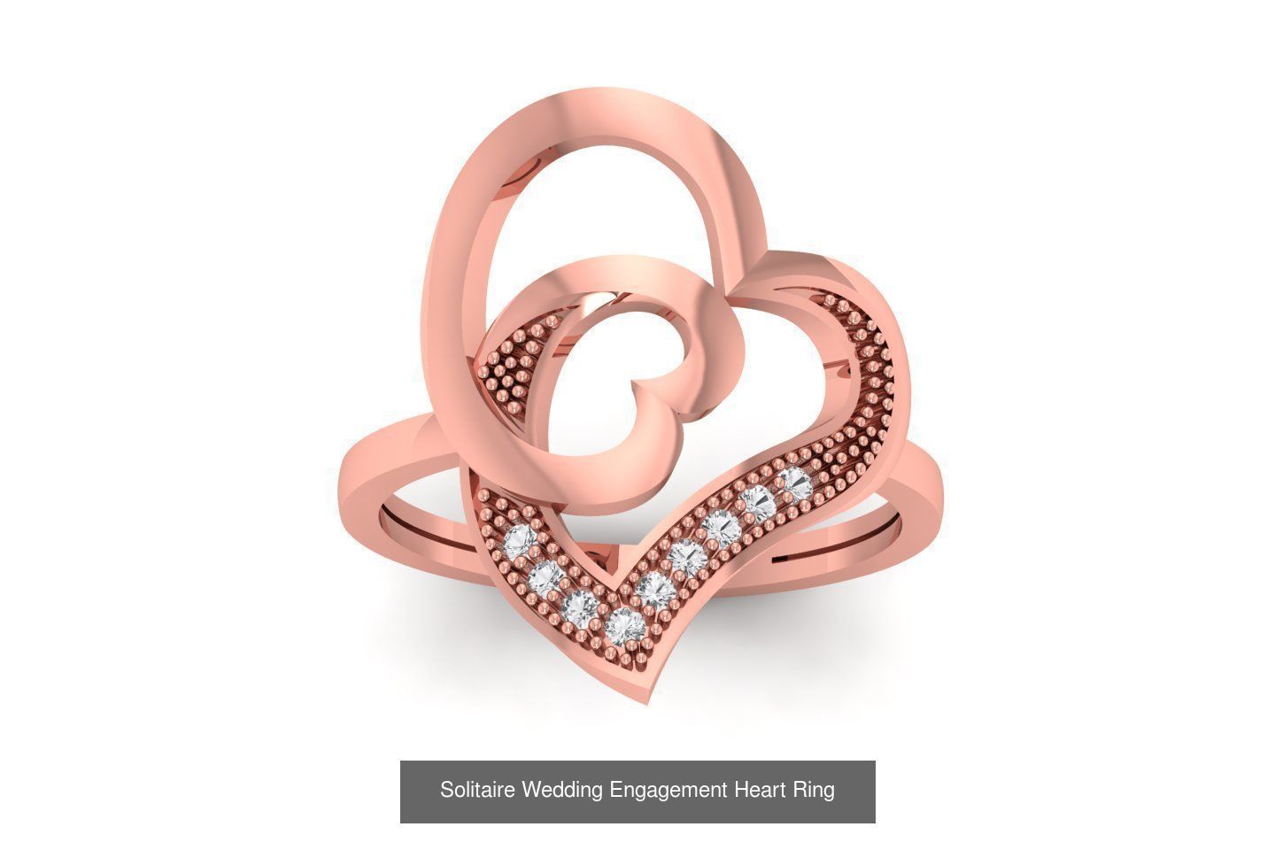 63 Engagement Wedding Solitaire Heart Rings Collection  _12