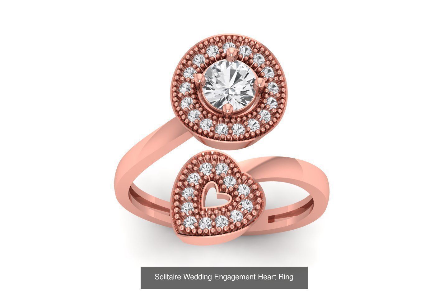 63 Engagement Wedding Solitaire Heart Rings Collection  _39