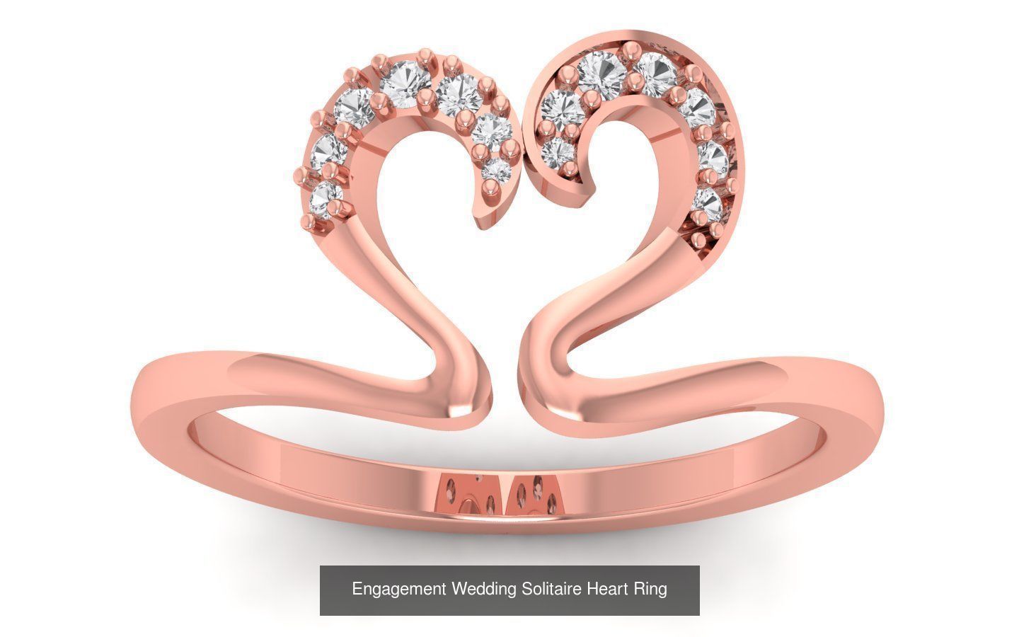 63 Engagement Wedding Solitaire Heart Rings Collection  _42
