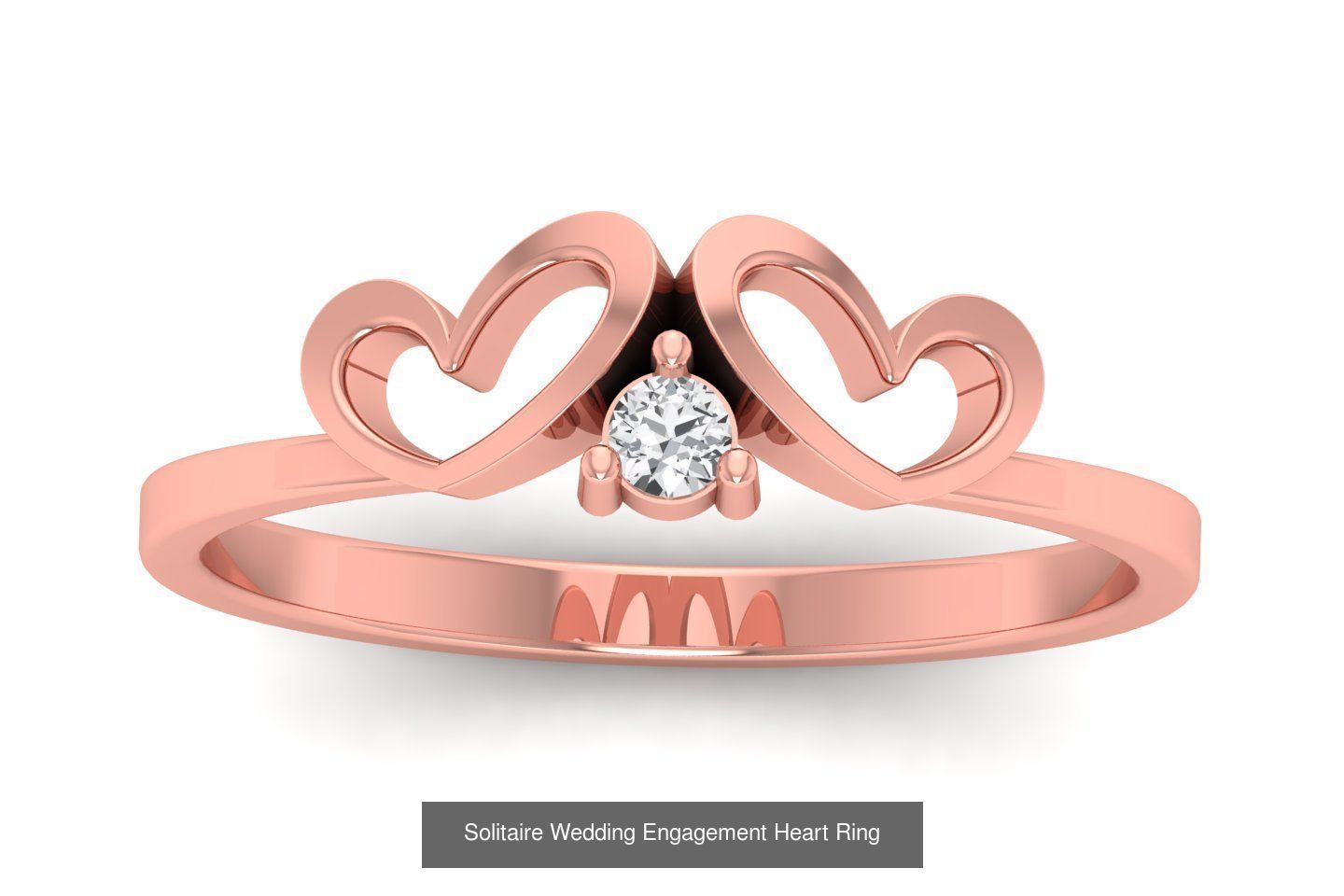 63 Engagement Wedding Solitaire Heart Rings Collection  _35