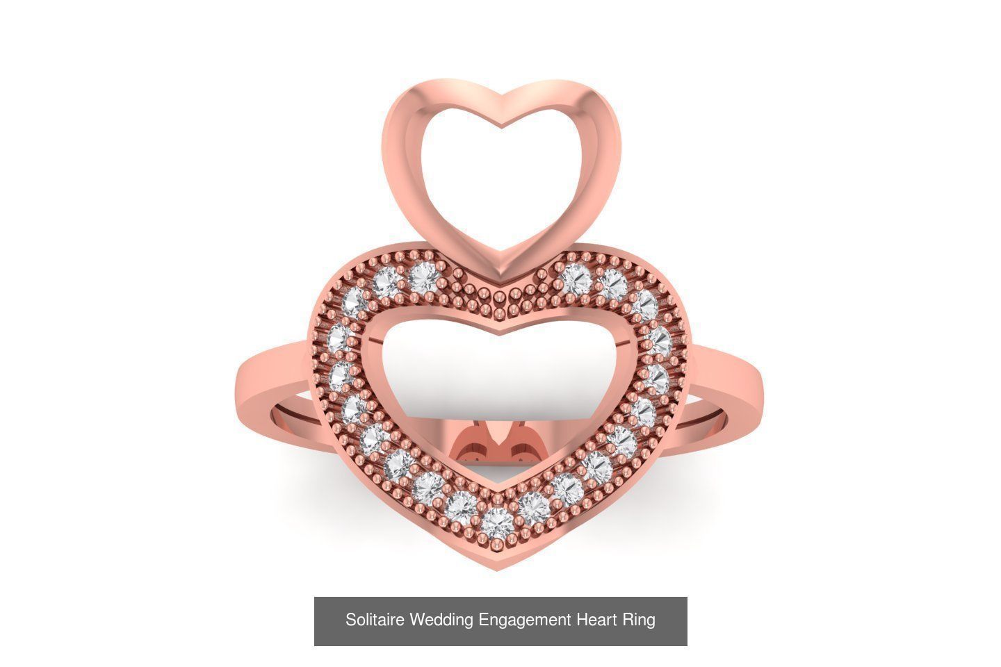 63 Engagement Wedding Solitaire Heart Rings Collection  _24