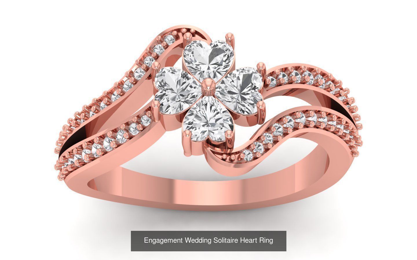 63 Engagement Wedding Solitaire Heart Rings Collection  _60