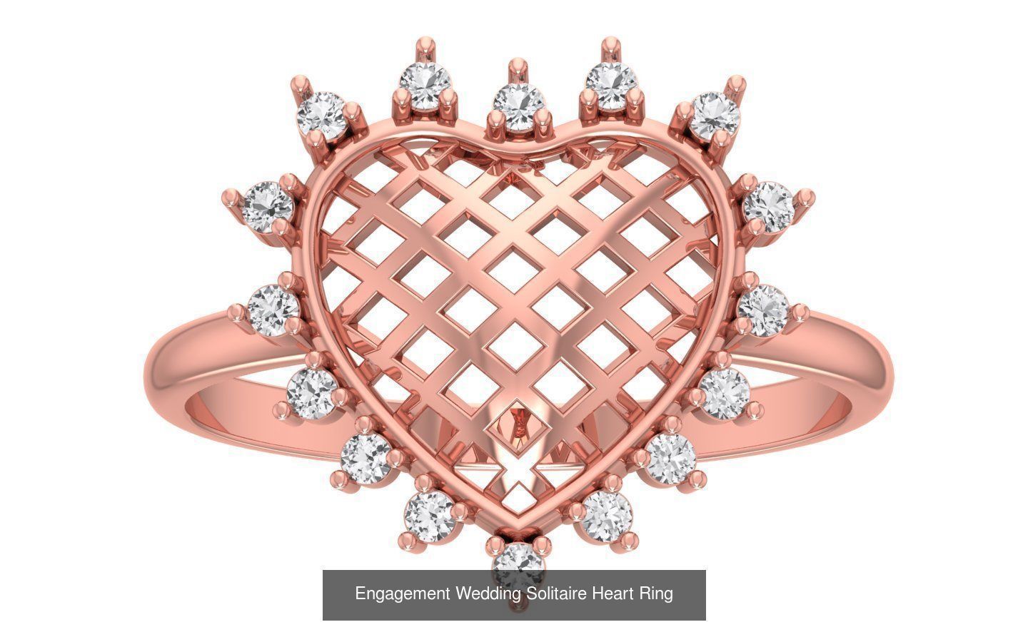 63 Engagement Wedding Solitaire Heart Rings Collection  _65
