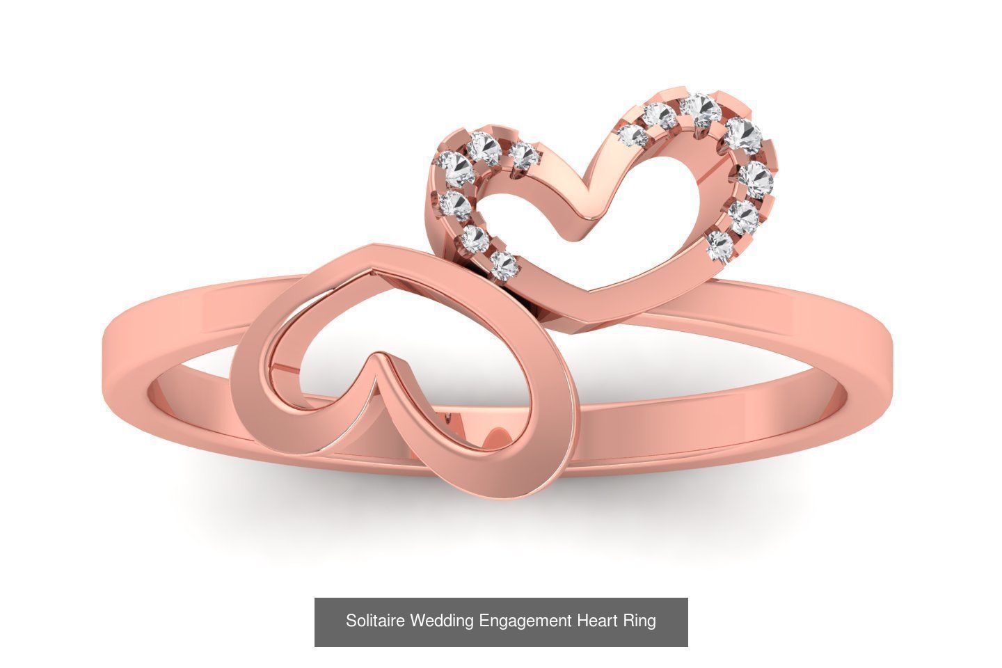 63 Engagement Wedding Solitaire Heart Rings Collection  _33