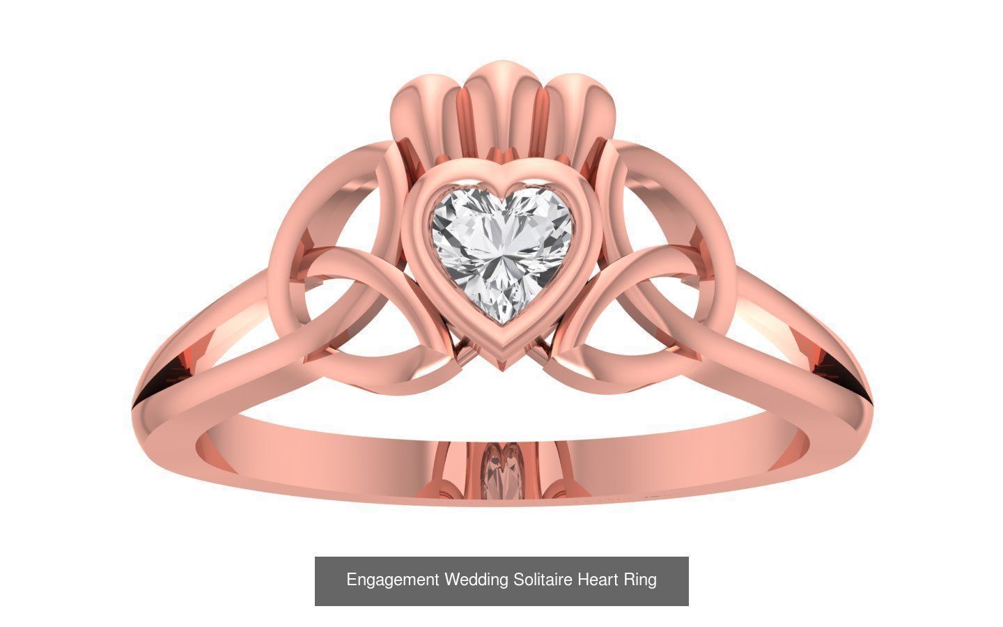 63 Engagement Wedding Solitaire Heart Rings Collection  _64