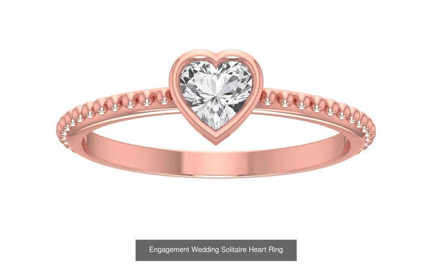 63 Engagement Wedding Solitaire Heart Rings Collection  _62