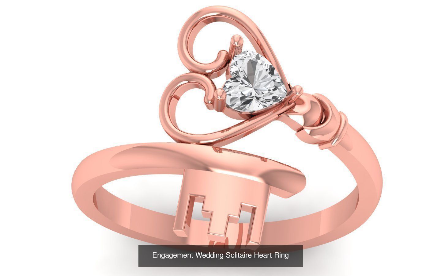 63 Engagement Wedding Solitaire Heart Rings Collection  _54
