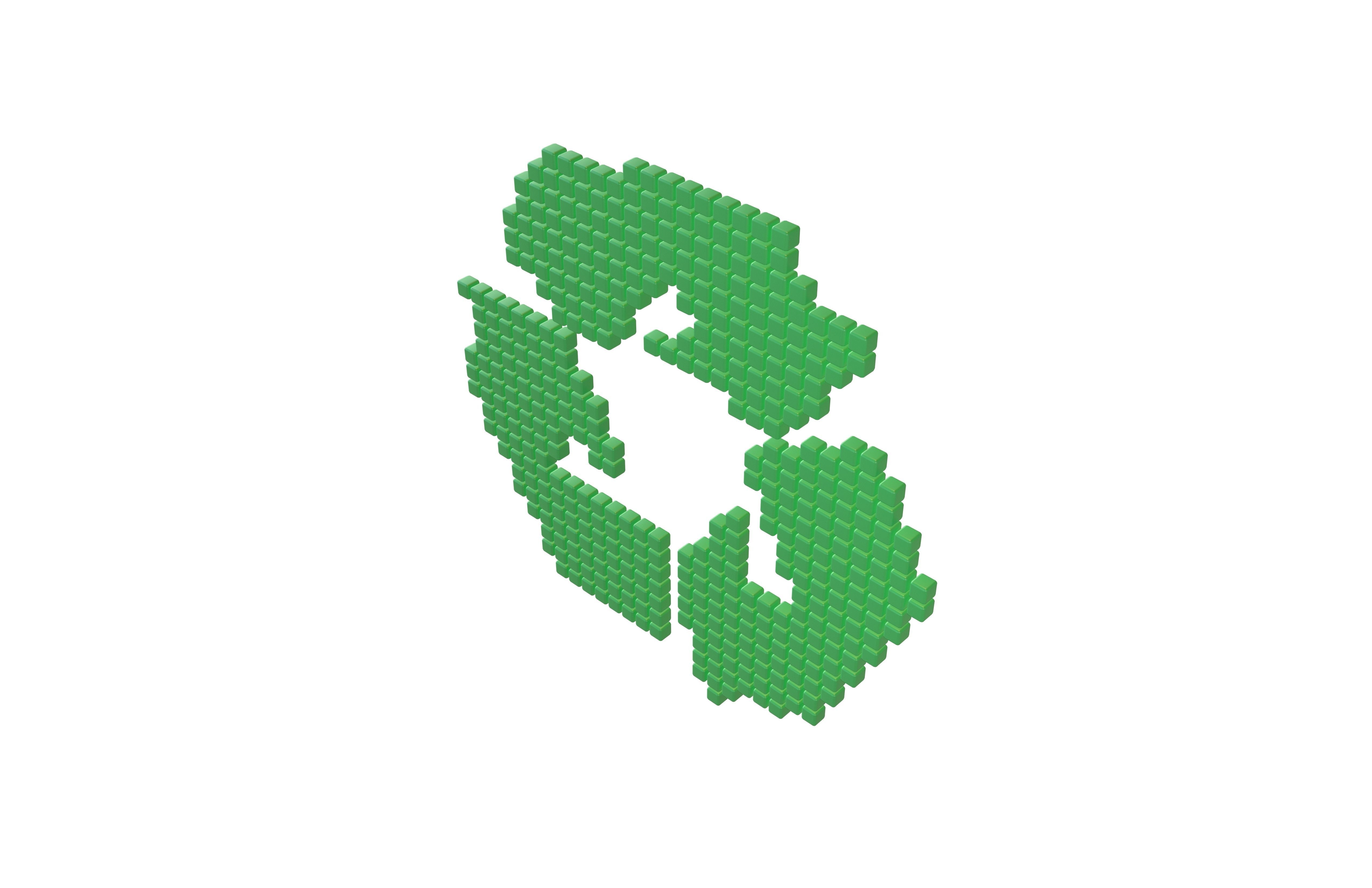 Recycle Symbols Cube Style v1 001 Low-poly 3D model_2