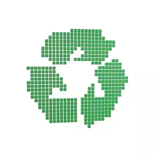 Recycle Symbols Cube Style v1 001 Low-poly 3D model Recycle Symbols Cube Style v1 001 Low-poly 3D model