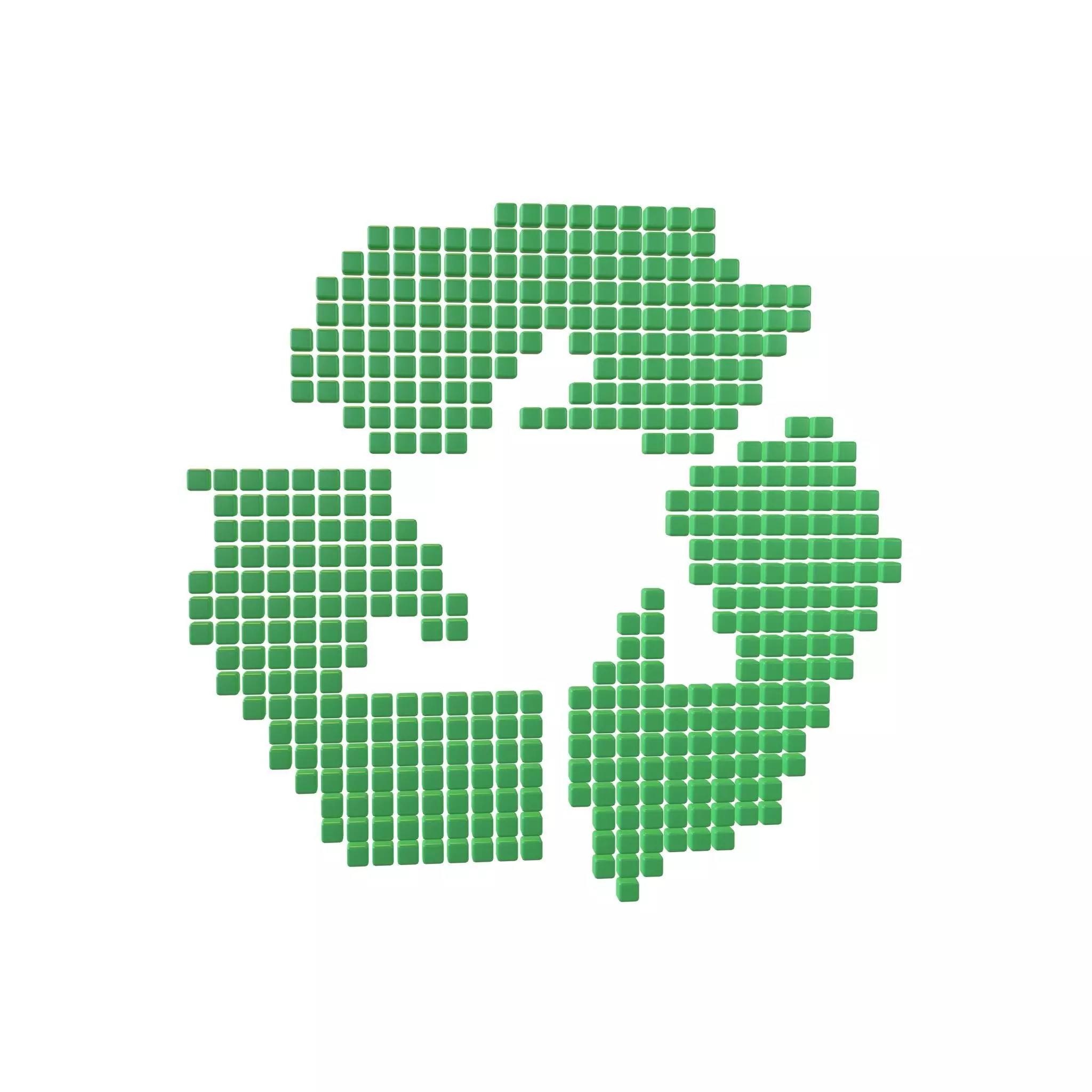 Recycle Symbols Cube Style v1 001 Low-poly 3D model_0