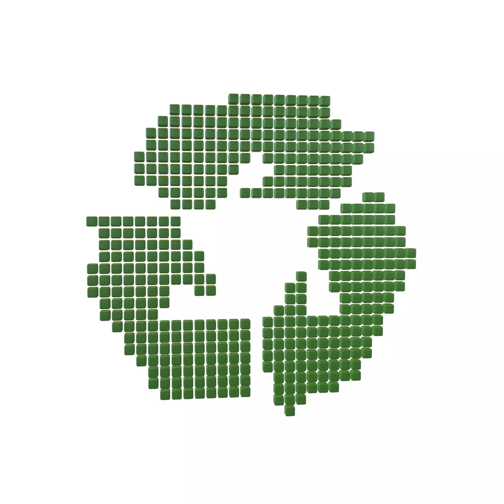 Recycle Symbols Cube Style v1 002 Low-poly 3D model_0