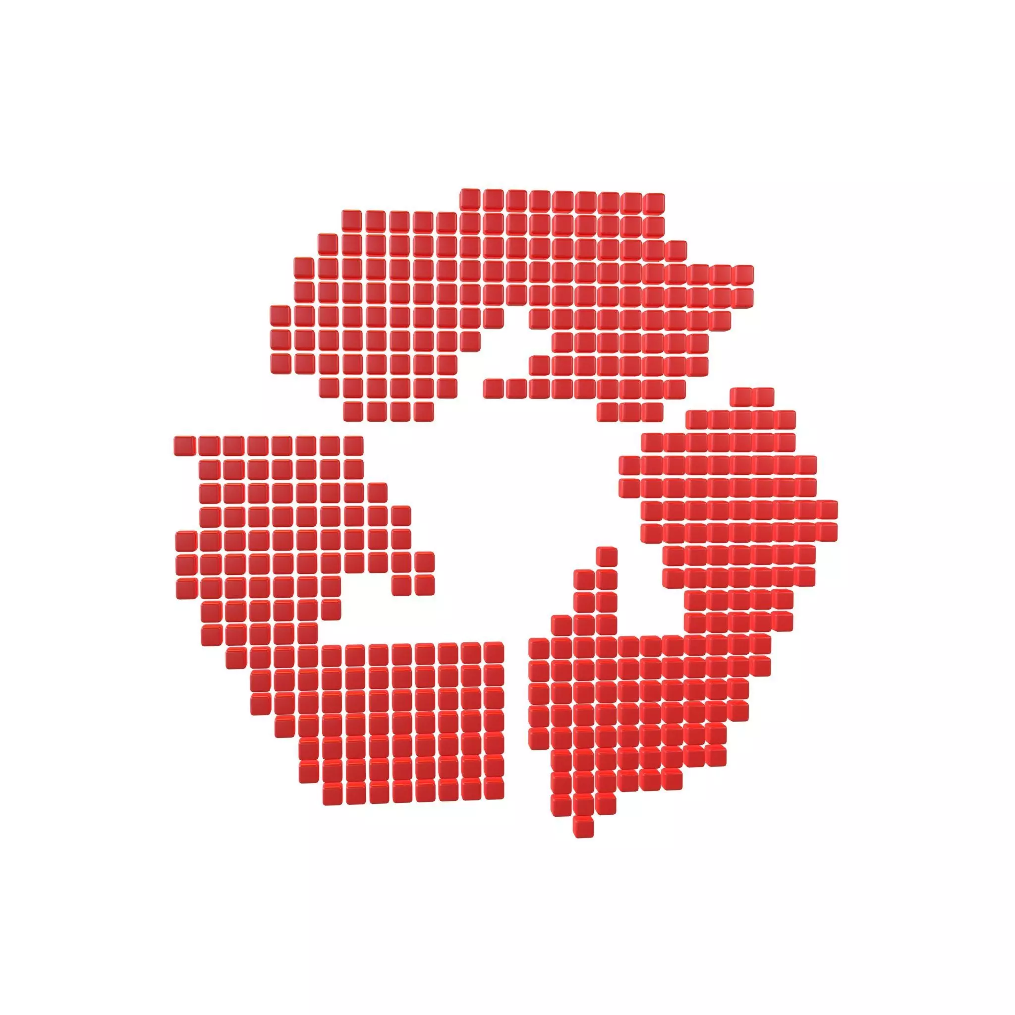 Recycle Symbols Cube Style v1 003 Low-poly 3D model_0