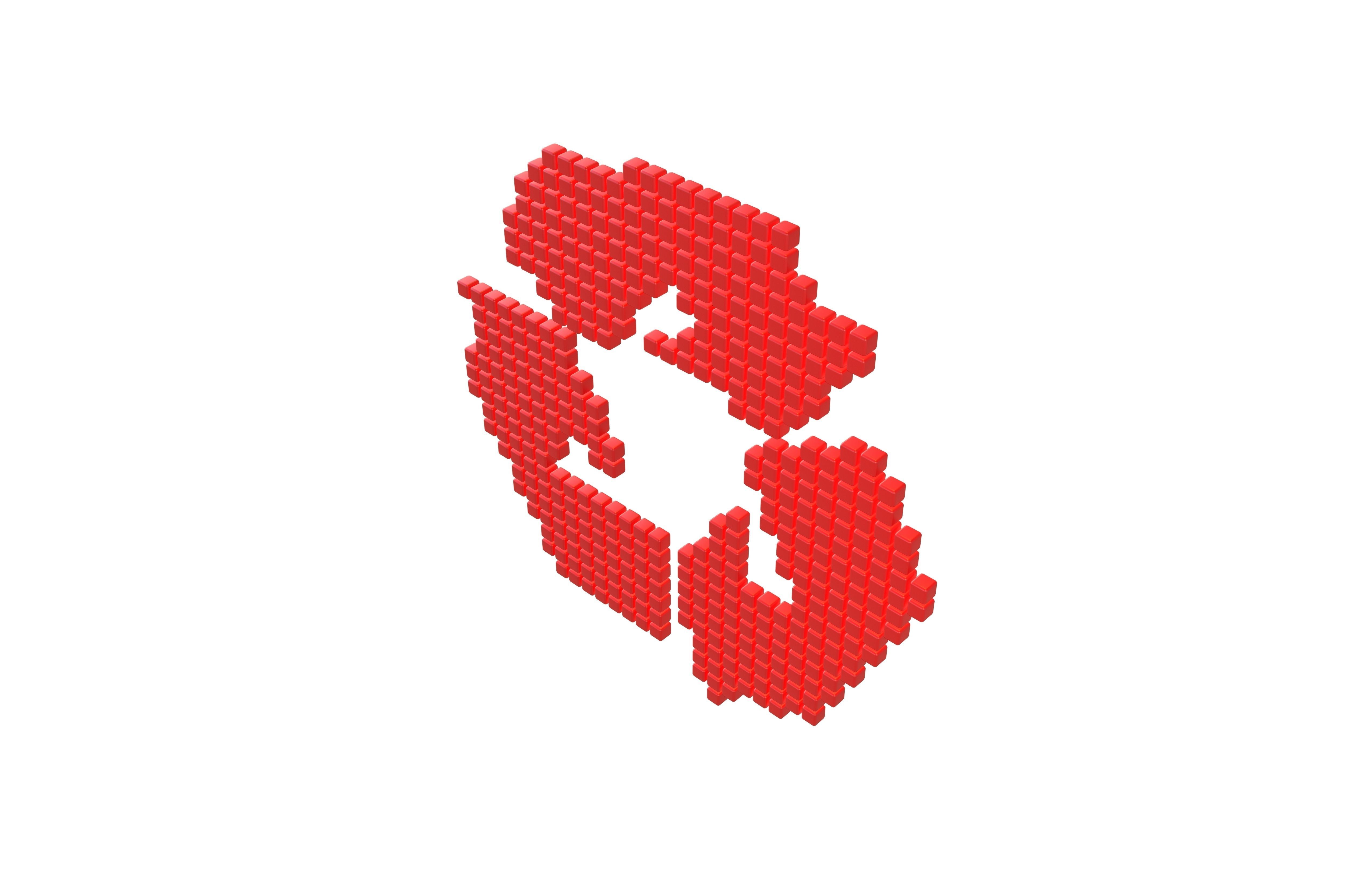 Recycle Symbols Cube Style v1 003 Low-poly 3D model_2