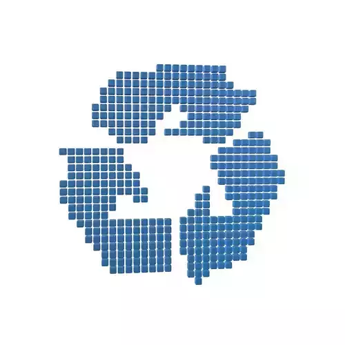 Recycle Symbols Cube Style v1 004 Low-poly 3D model Recycle Symbols Cube Style v1 004 Low-poly 3D model