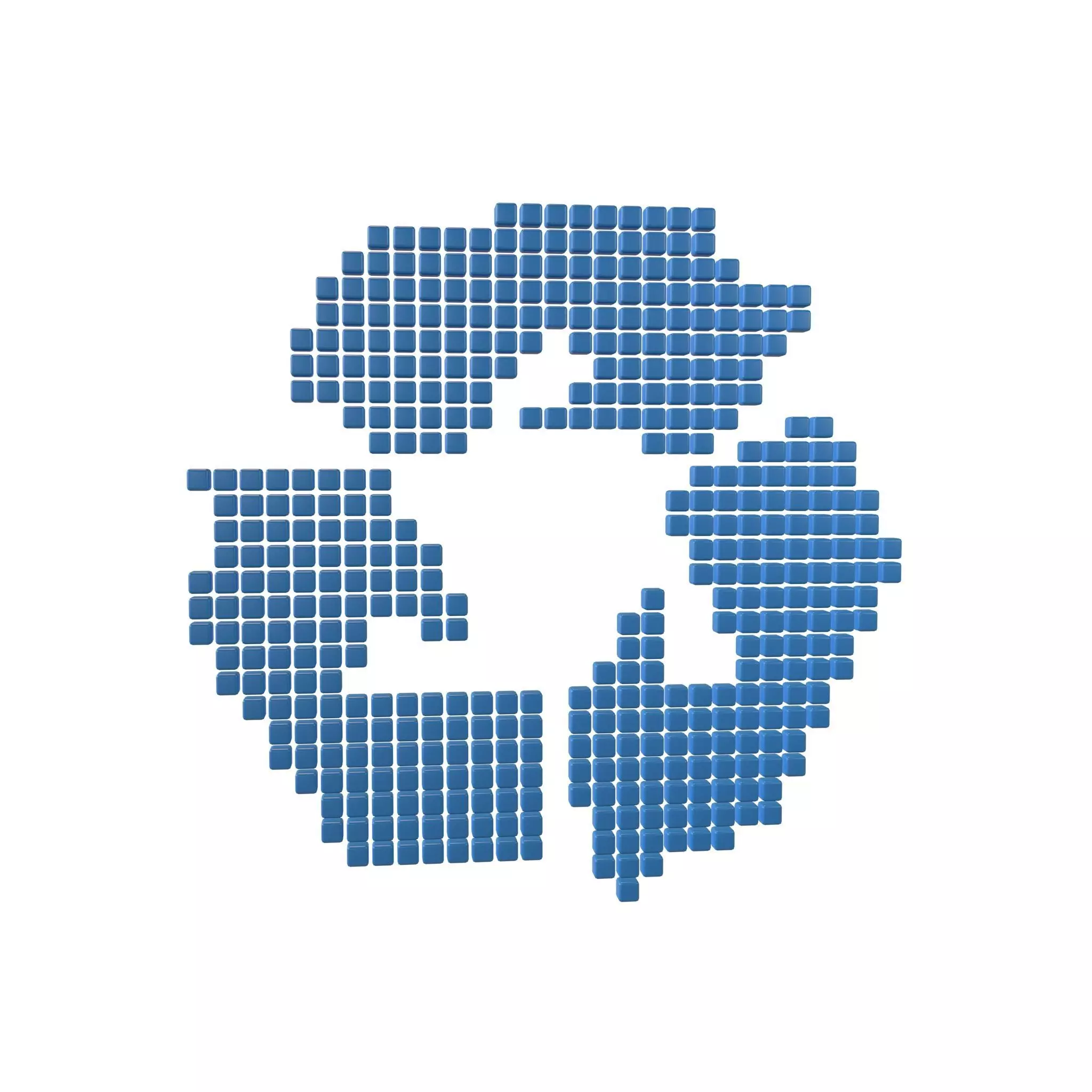 Recycle Symbols Cube Style v1 004 Low-poly 3D model_0