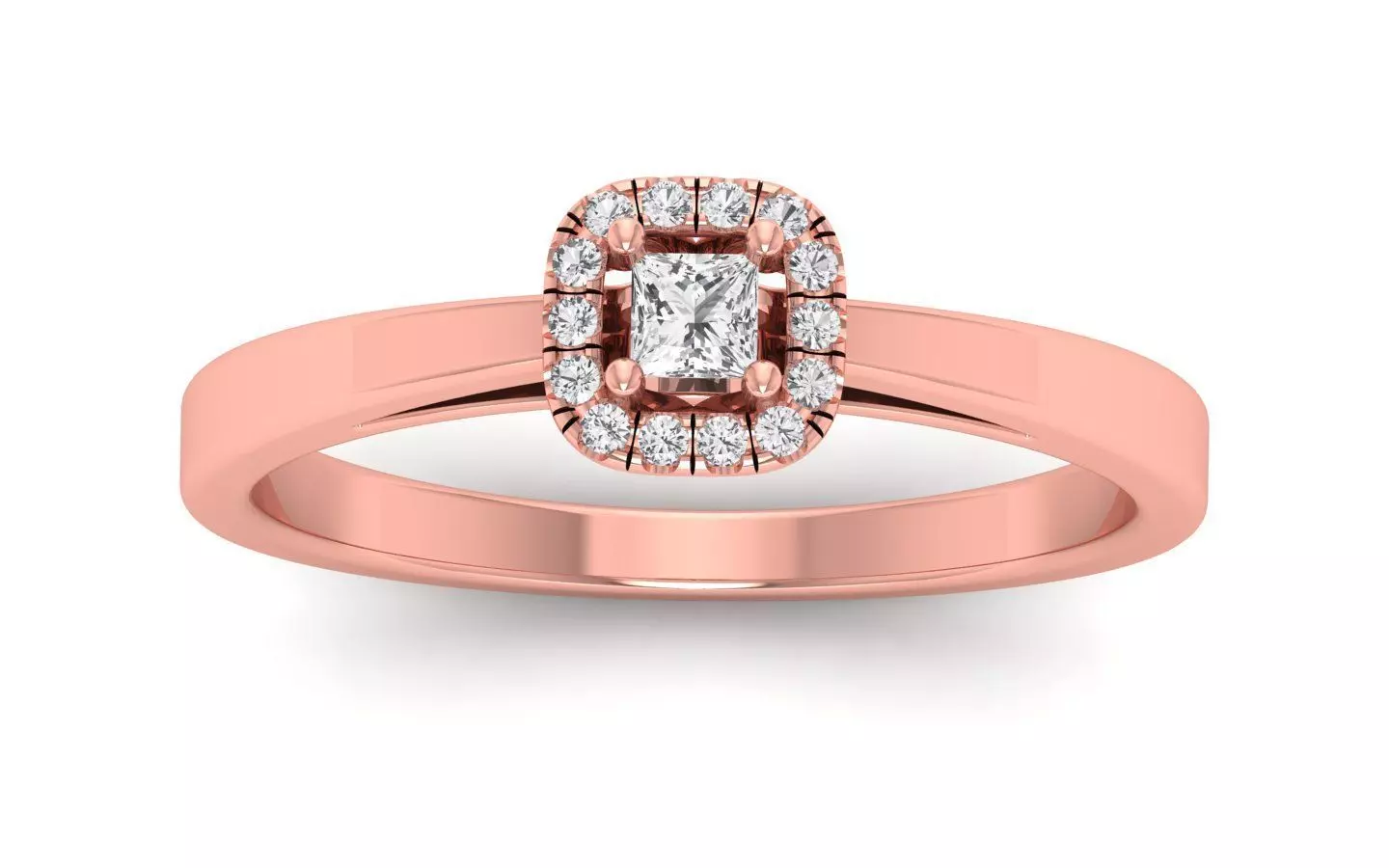 Engagement Wedding Solitaire Ring 3D print model