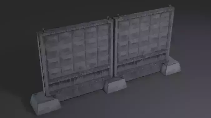 Soviet concrete fence