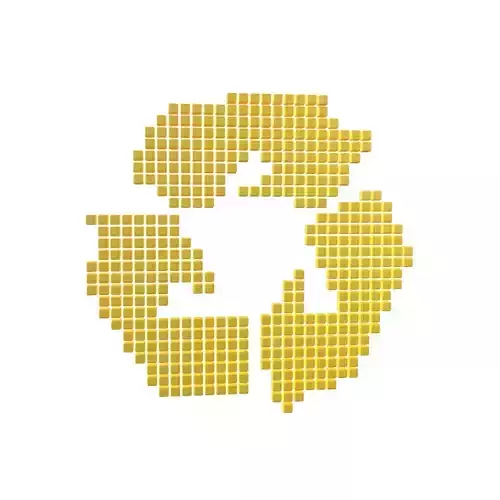 Recycle Symbols Cube Style v1 005 Low-poly 3D model