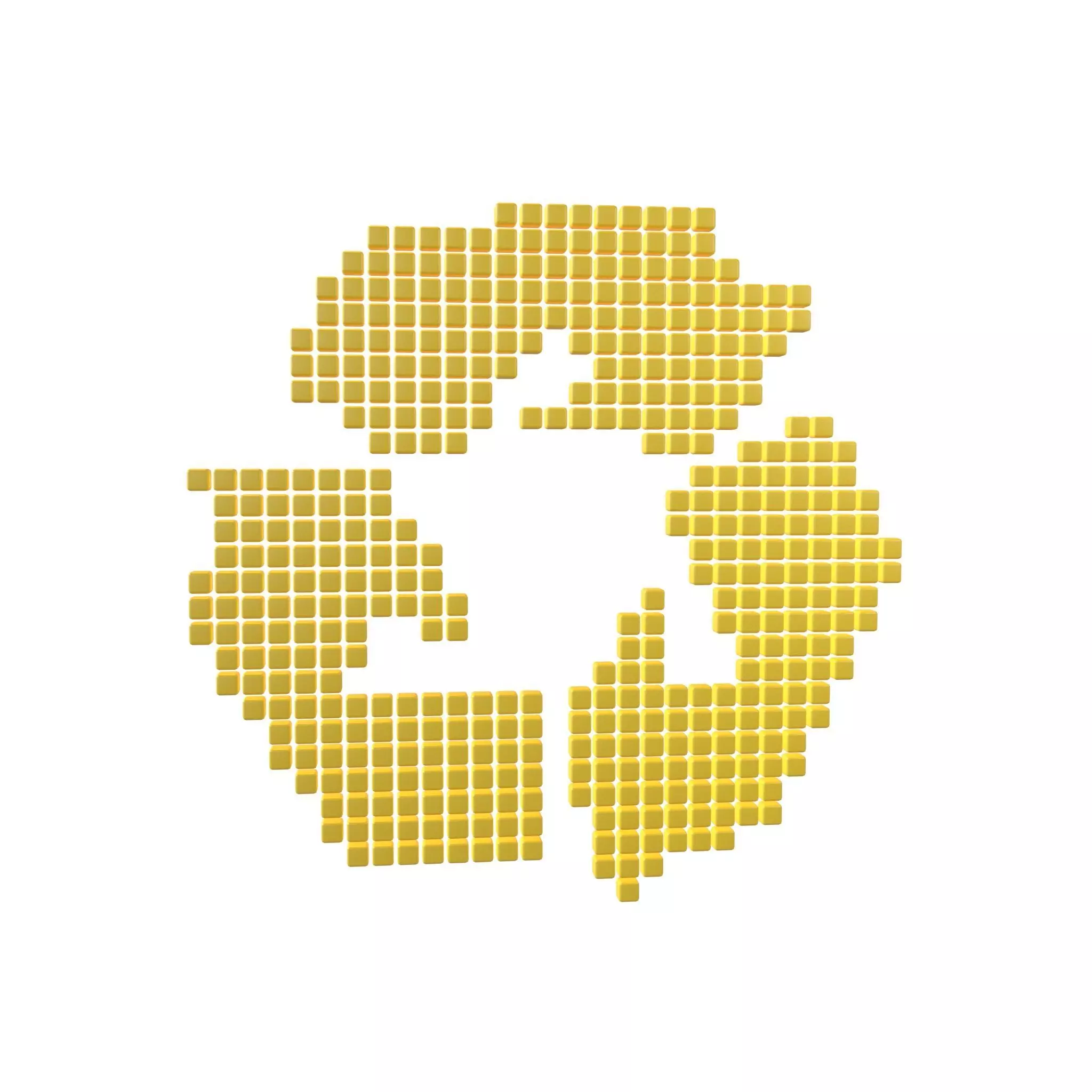 Recycle Symbols Cube Style v1 005 Low-poly 3D model_0