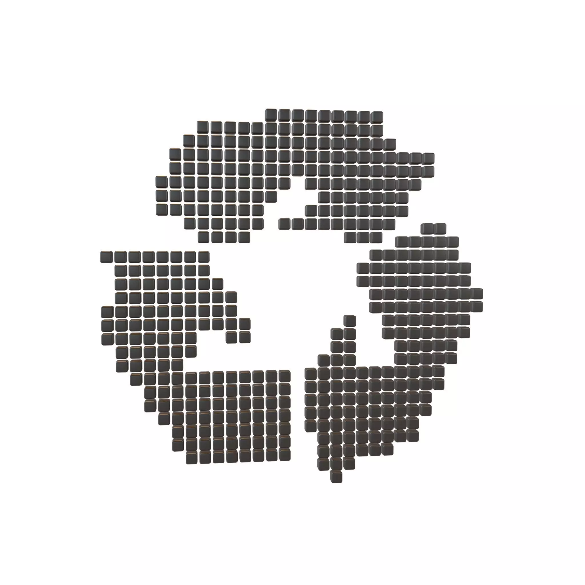 Recycle Symbols Cube Style v1 006 Low-poly 3D model_0