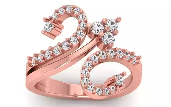  Engagement Wedding Solitaire  Ring 3D print model