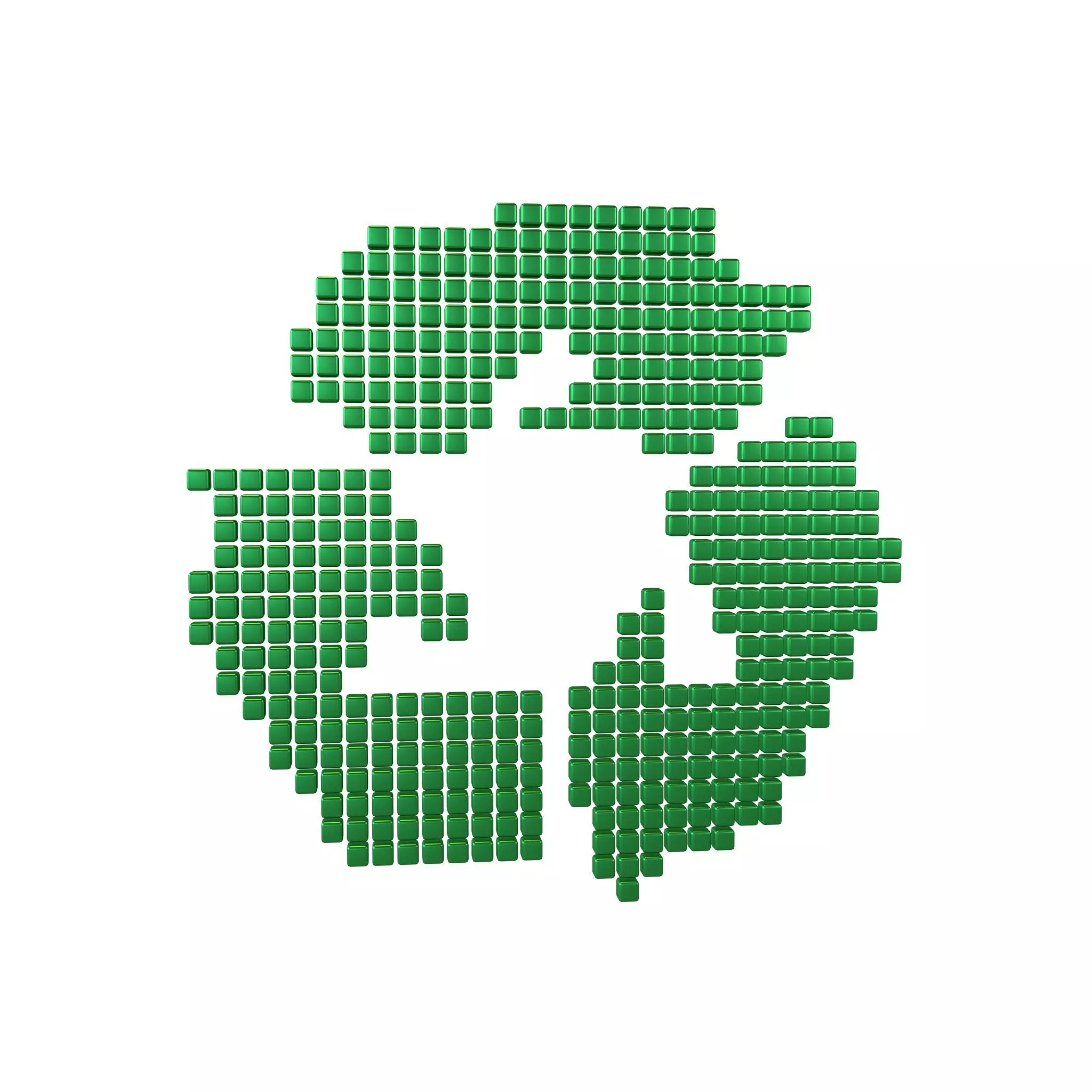 Recycle Symbols Cube Style v1 007 Low-poly 3D model_0