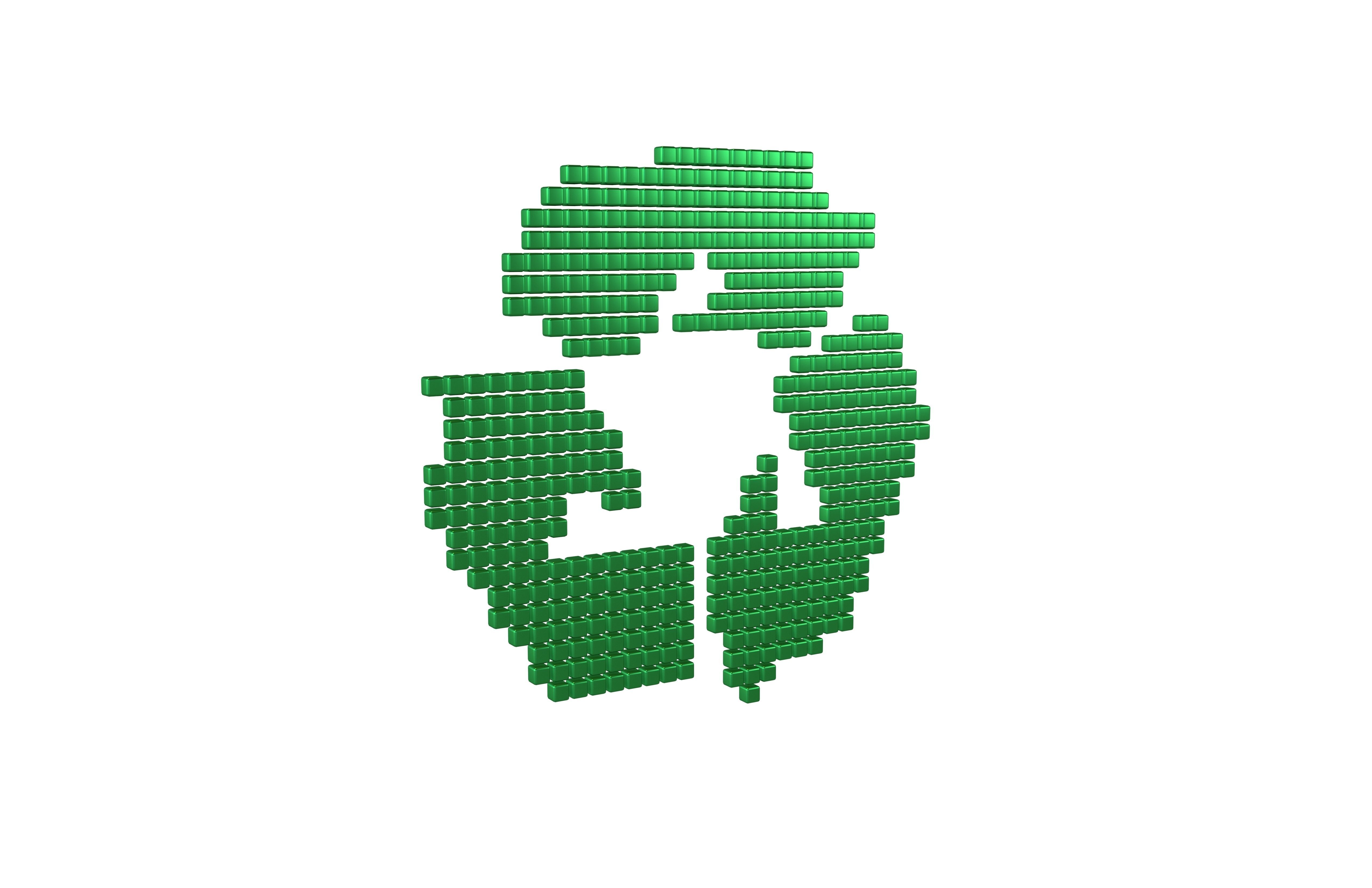 Recycle Symbols Cube Style v1 007 Low-poly 3D model_2