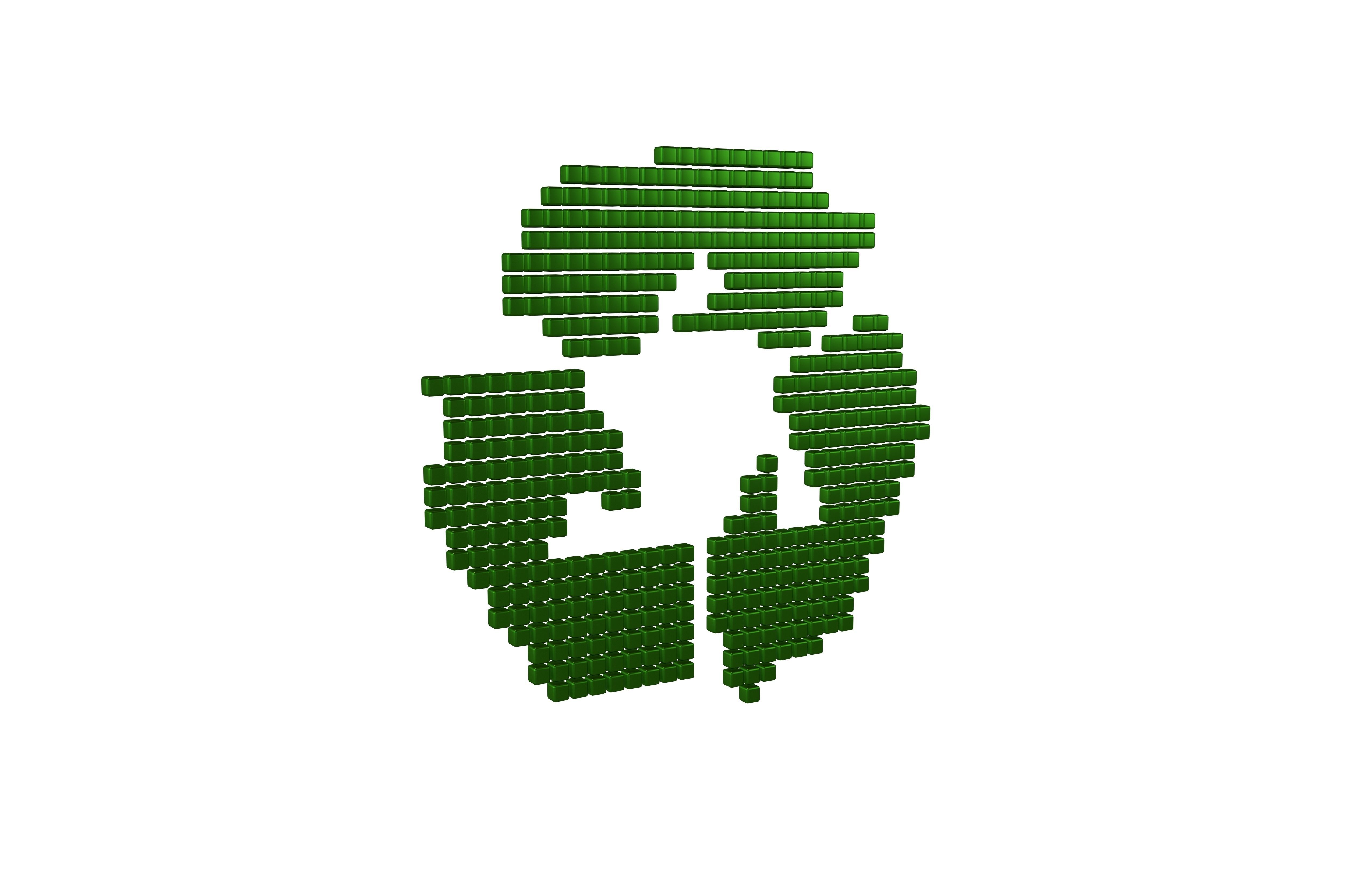 Recycle Symbols Cube Style v1 008 Low-poly 3D model_1
