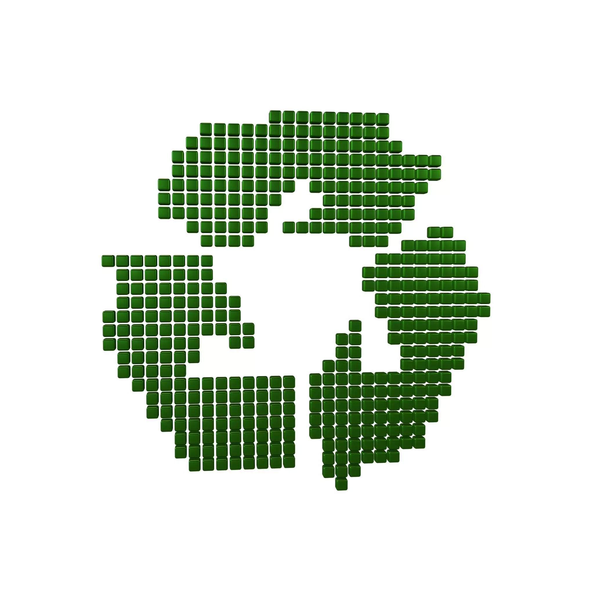 Recycle Symbols Cube Style v1 008 Low-poly 3D model_0