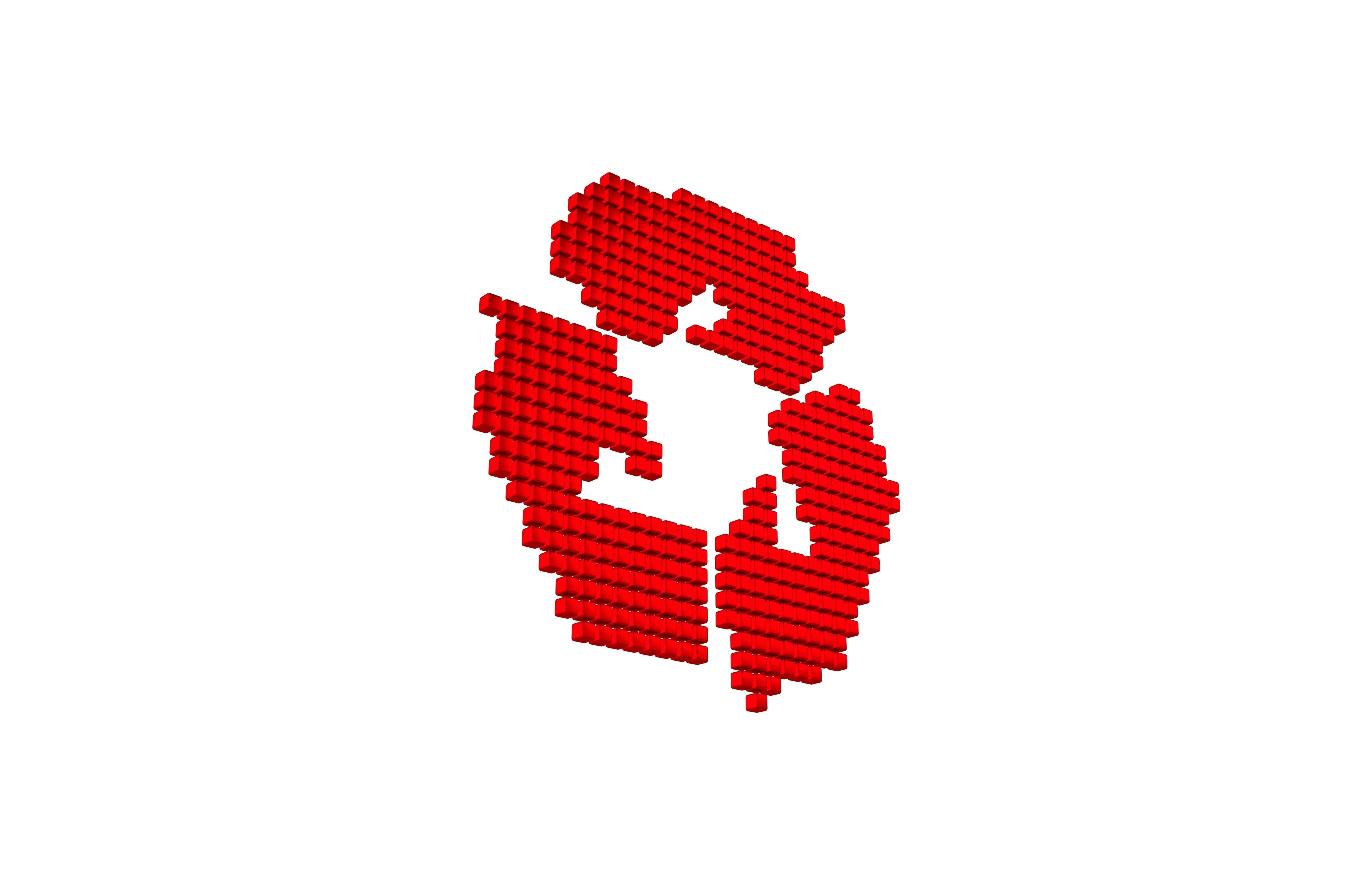 Recycle Symbols Cube Style v1 009 Low-poly 3D model_3