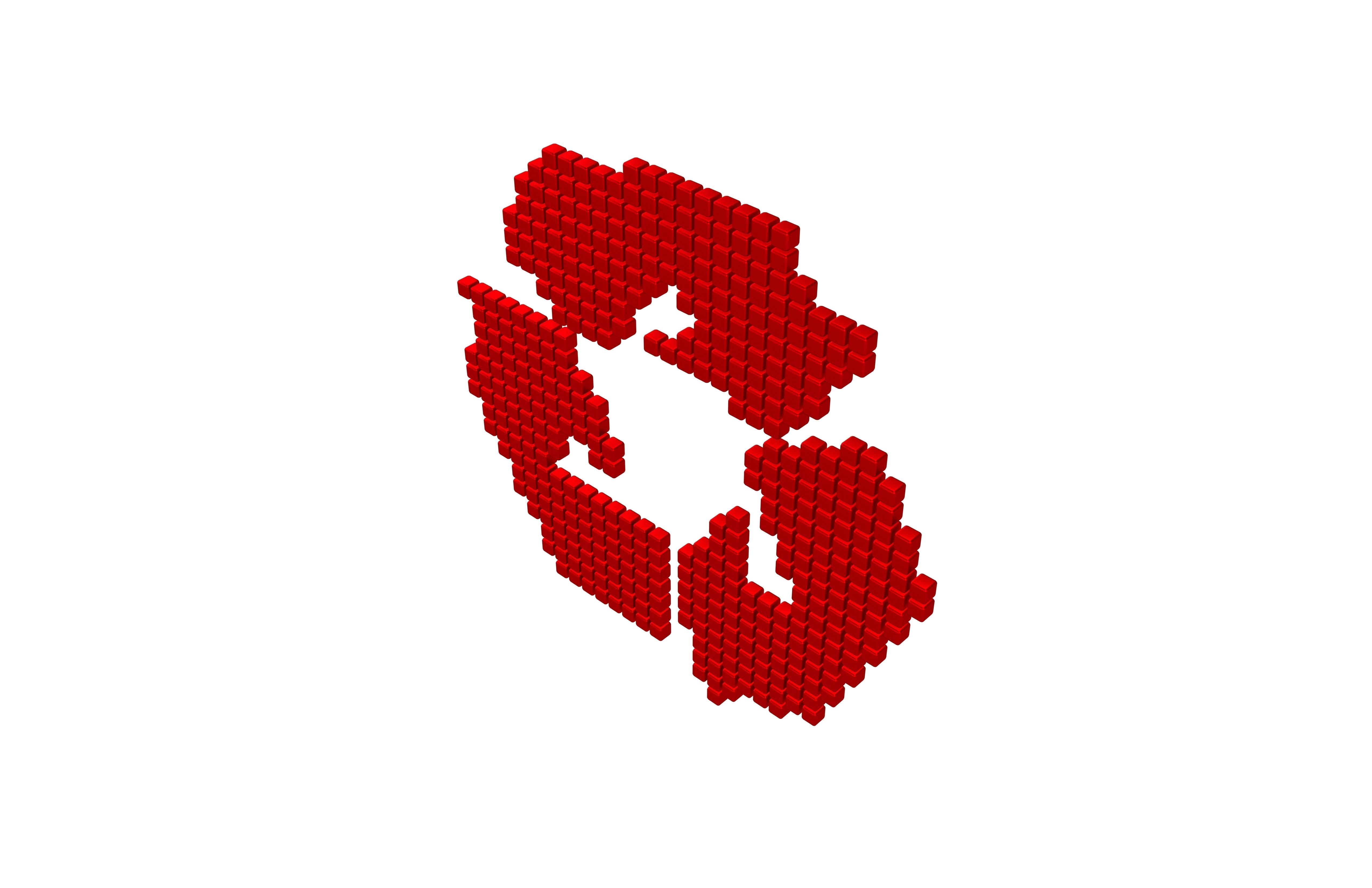 Recycle Symbols Cube Style v1 009 Low-poly 3D model_2