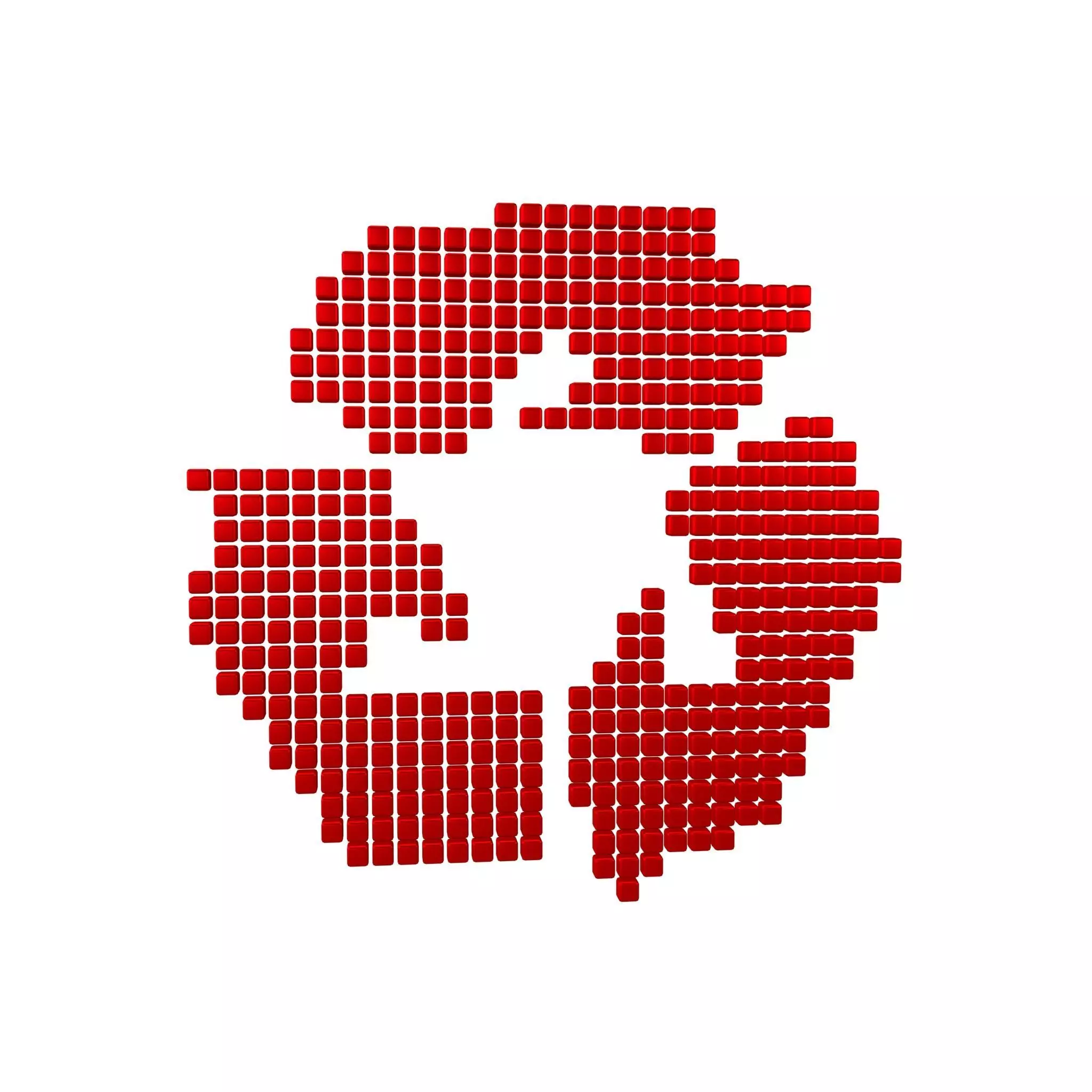 Recycle Symbols Cube Style v1 009 Low-poly 3D model_0