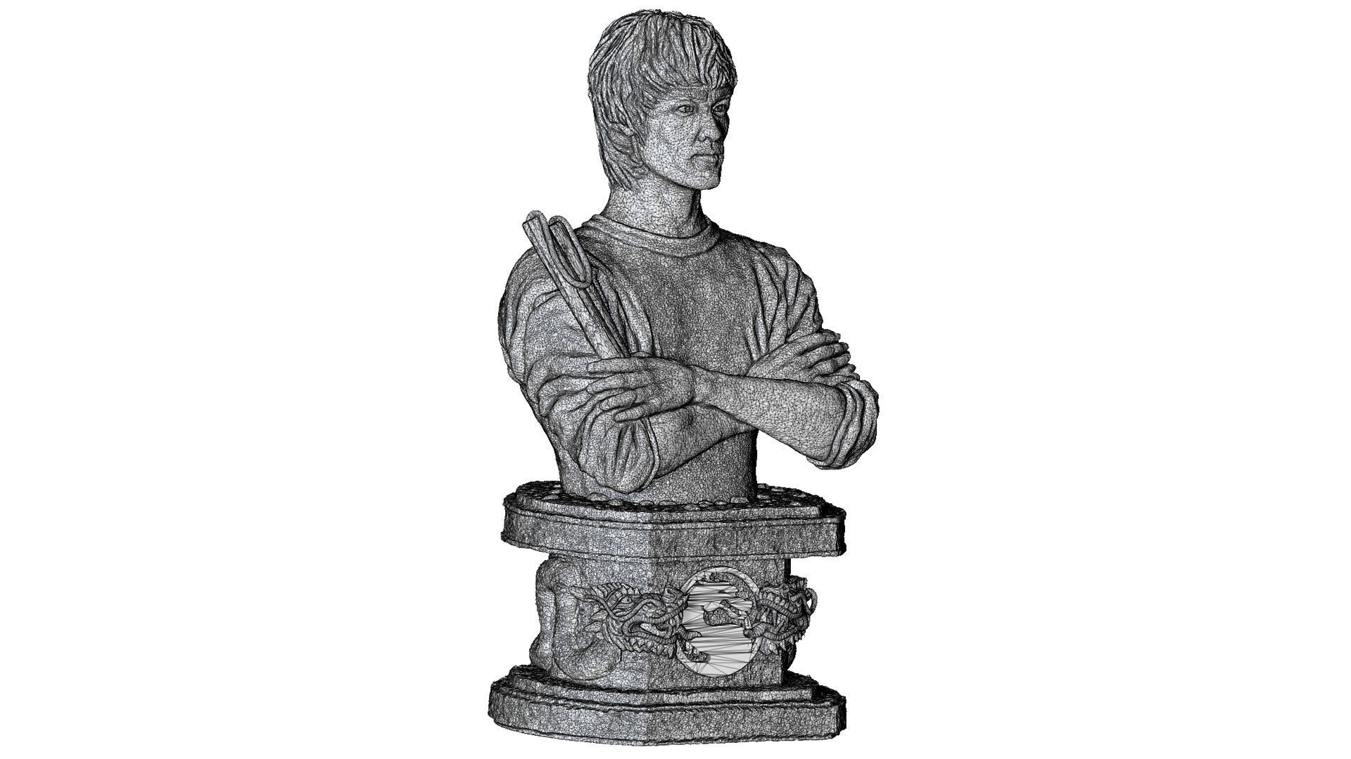 Bruce Lee Bust for 3D printing STL 3D print model_18