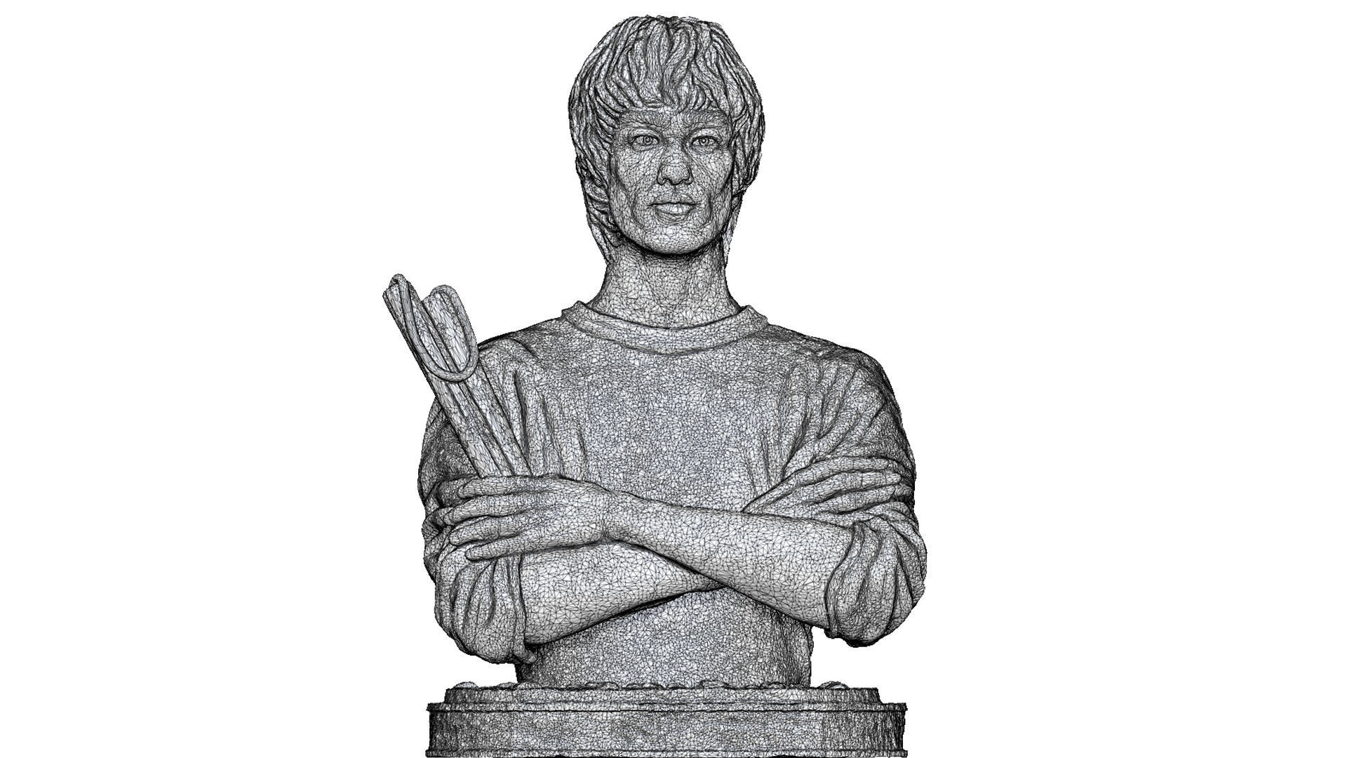 Bruce Lee Bust for 3D printing STL 3D print model_20