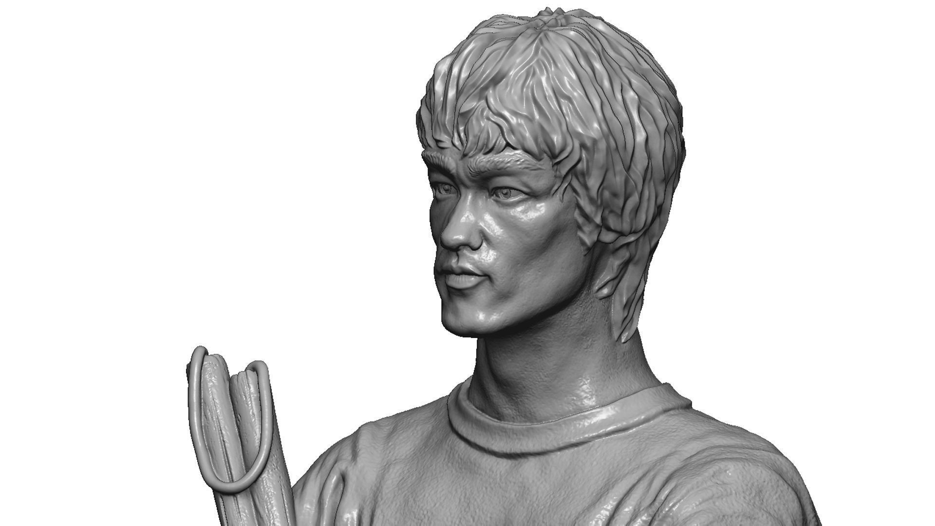 Bruce Lee Bust for 3D printing STL 3D print model_2