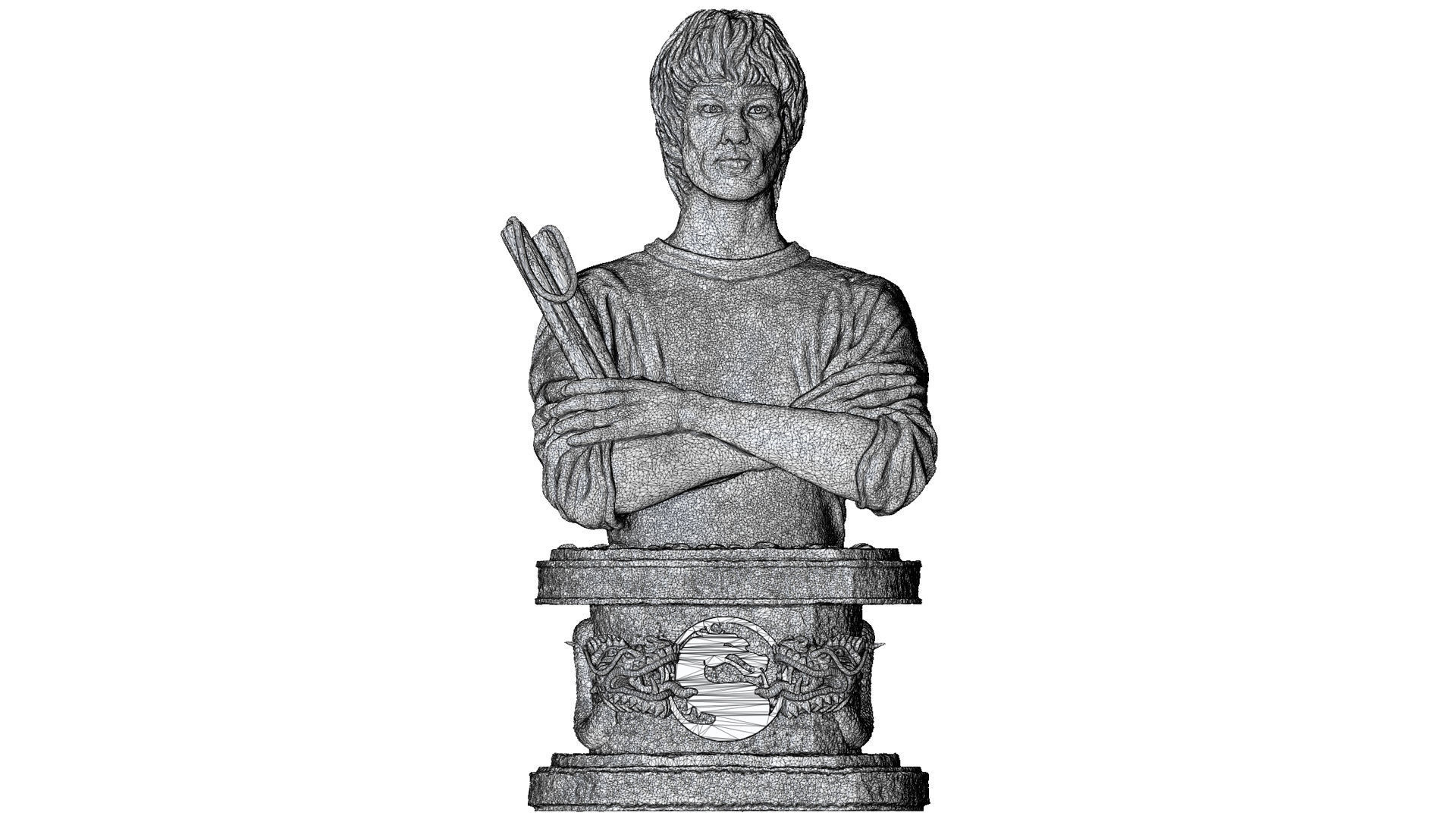 Bruce Lee Bust for 3D printing STL 3D print model_17
