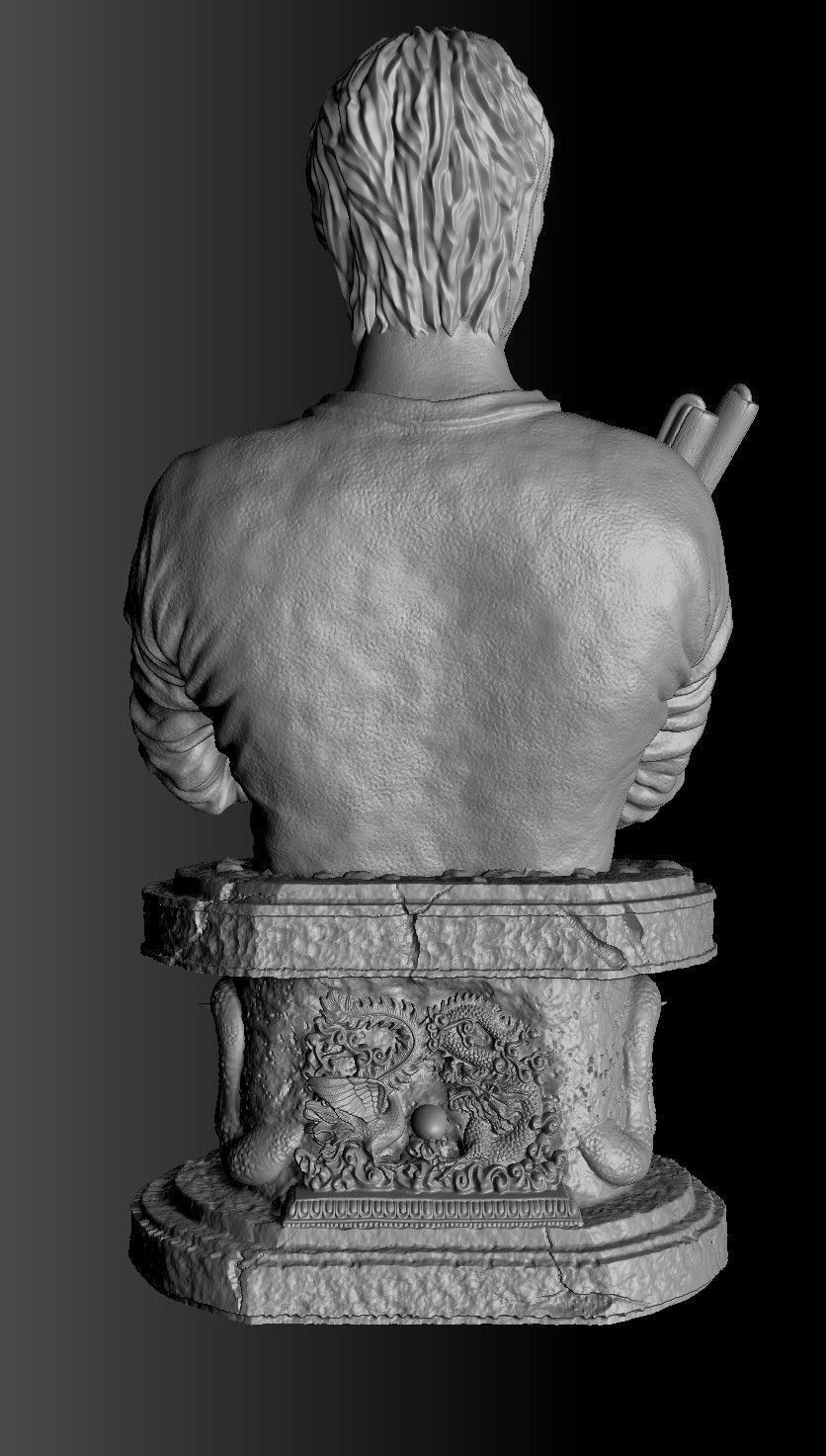 Bruce Lee Bust for 3D printing STL 3D print model_26