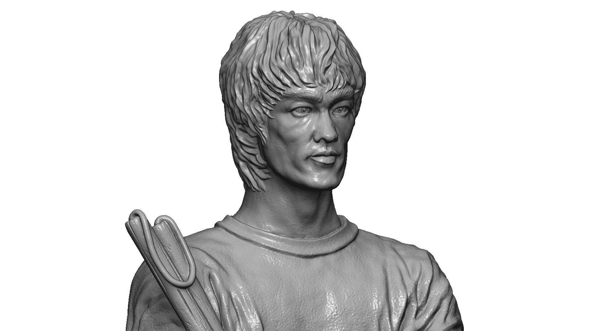 Bruce Lee Bust for 3D printing STL 3D print model_7