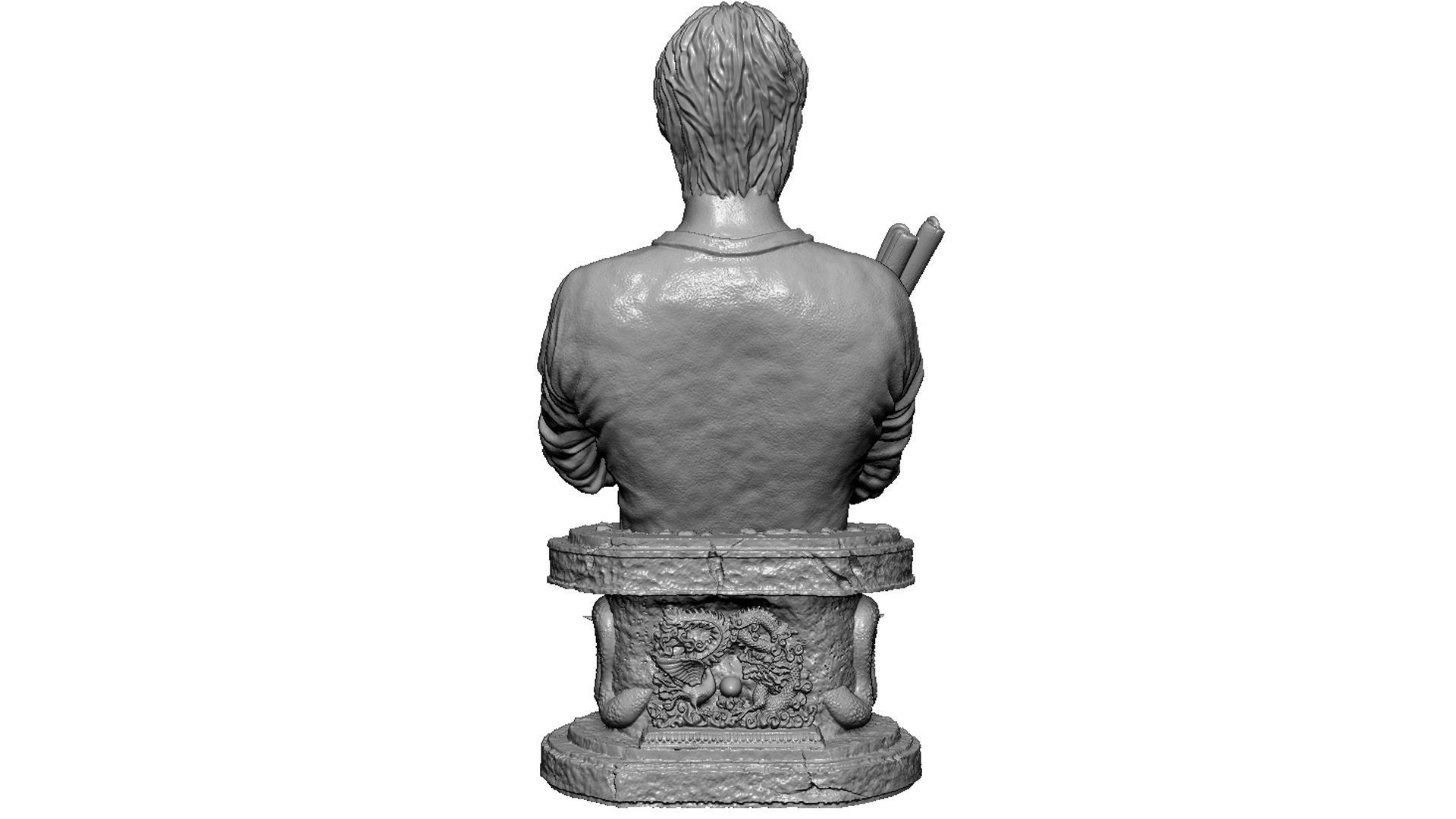 Bruce Lee Bust for 3D printing STL 3D print model_13