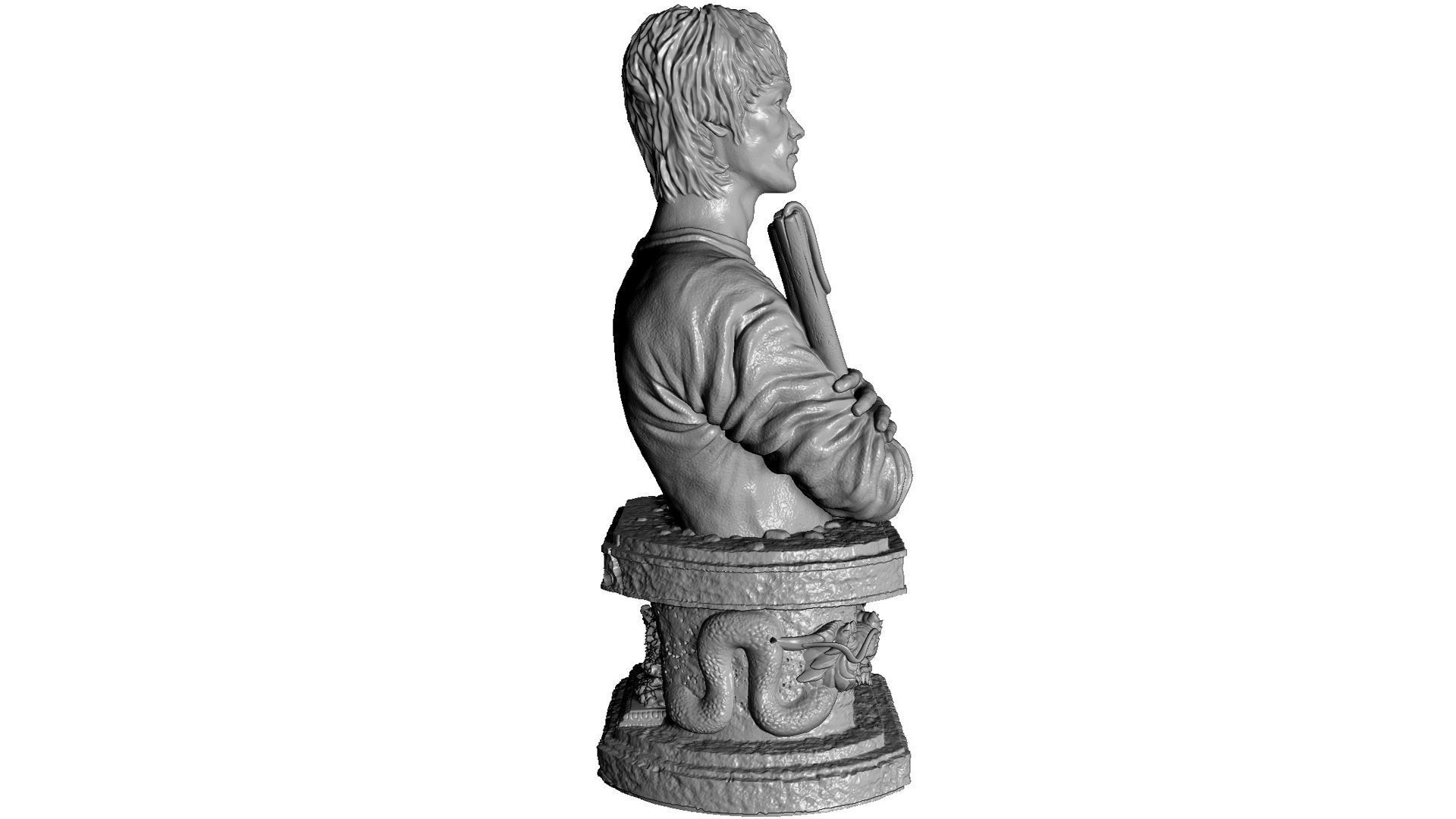 Bruce Lee Bust for 3D printing STL 3D print model_16